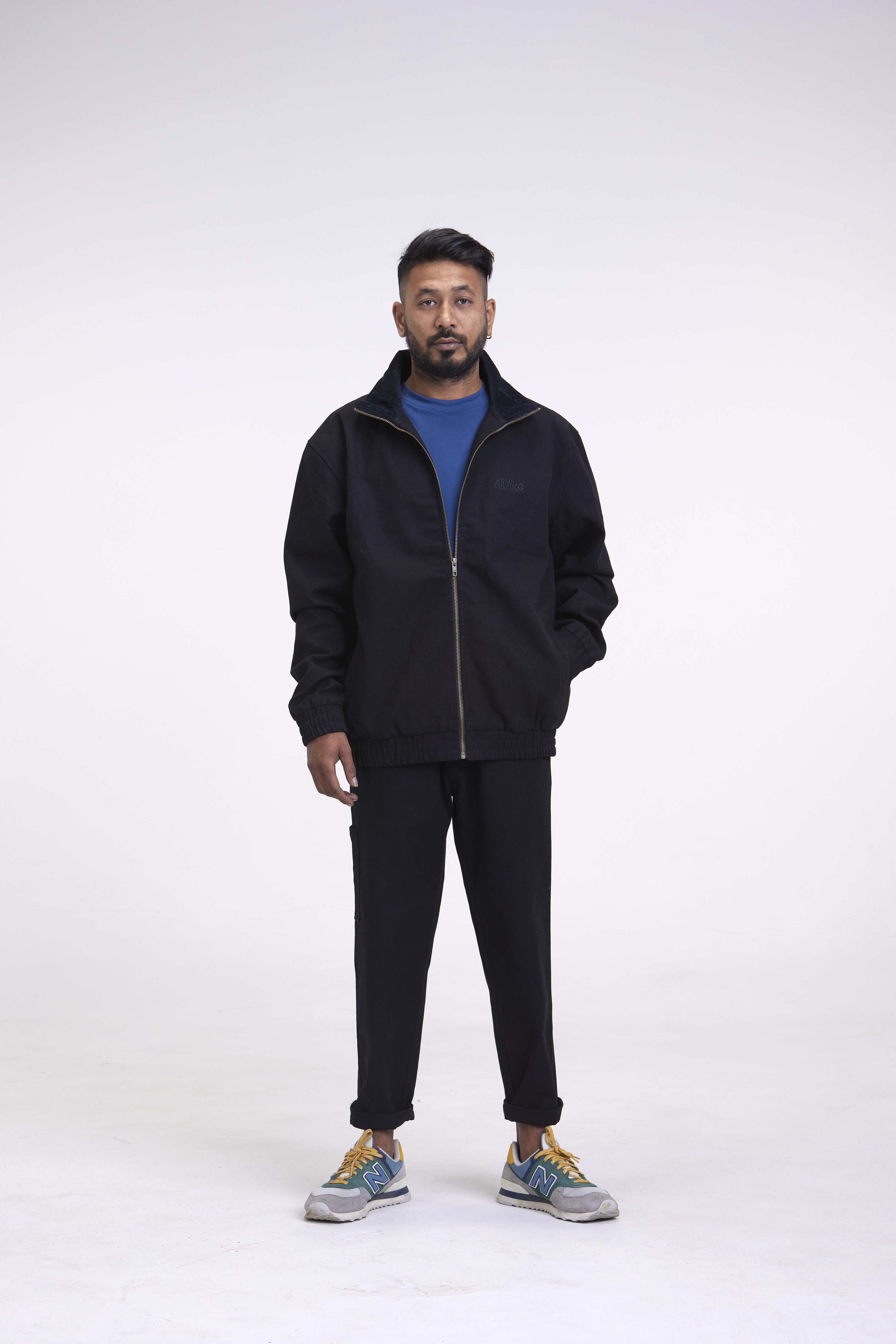 arniko-nigen-hose-black-canvas-regular-bio-baumwolle image 3