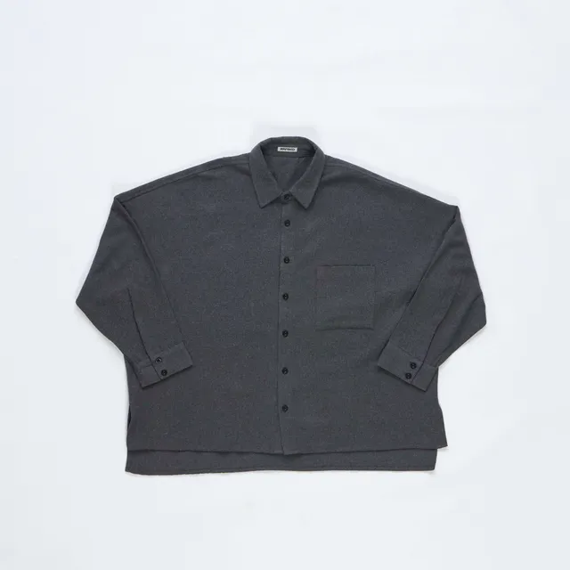 arniko-tahira-hemd-schwarz-melange-flanell-oversize image 1