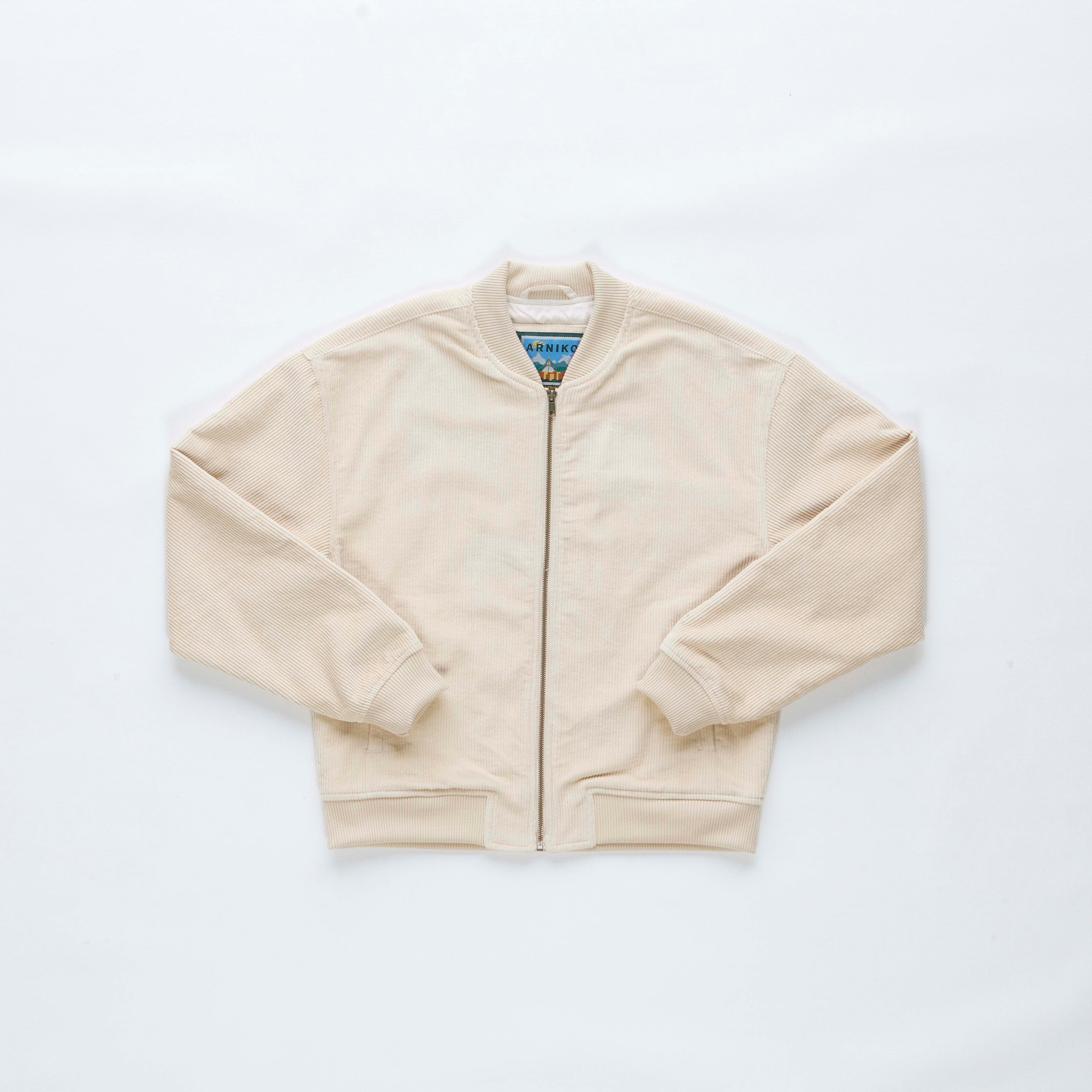 arniko-binam-jacke-beige-cord-bio-baumwolle-unisex image 1