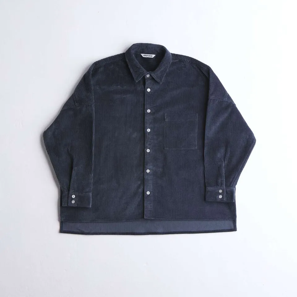 arniko-tahira-hemd-slate-cord-bio-baumwolle image 1