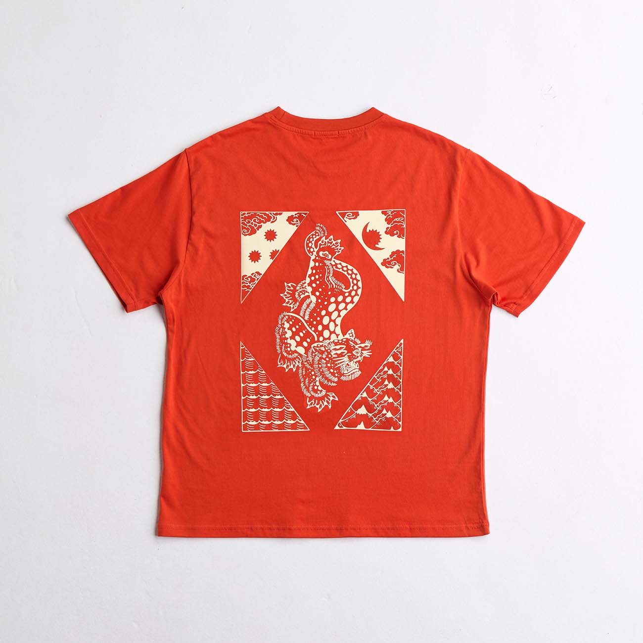 arniko-mustang-t-shirt-orange-bio-baumwolle-leopard image 2