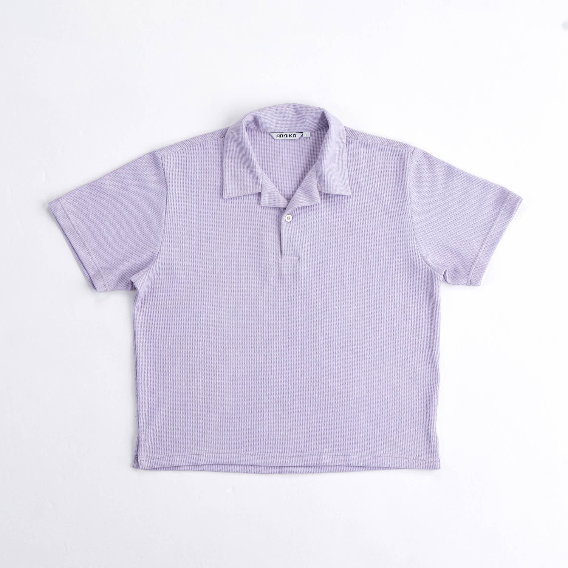 arniko-cricket-cropped-violet-blue-polo-damen-waffle image 1