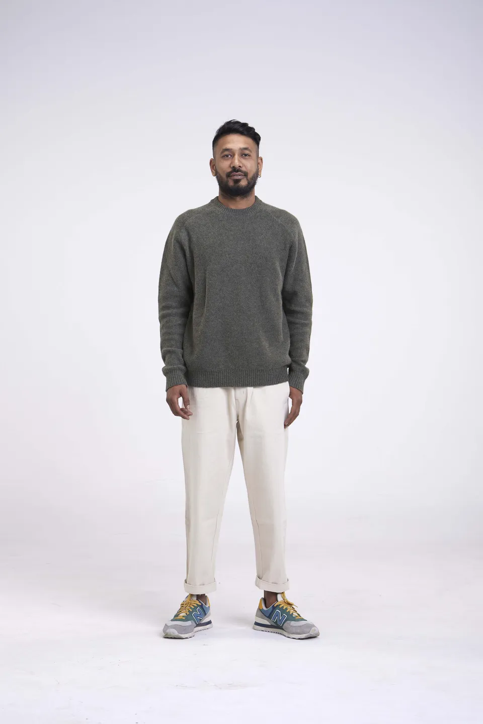 arniko-pravin-strickpullover-moosgr-n-merino-kaschmir-unisex image 1