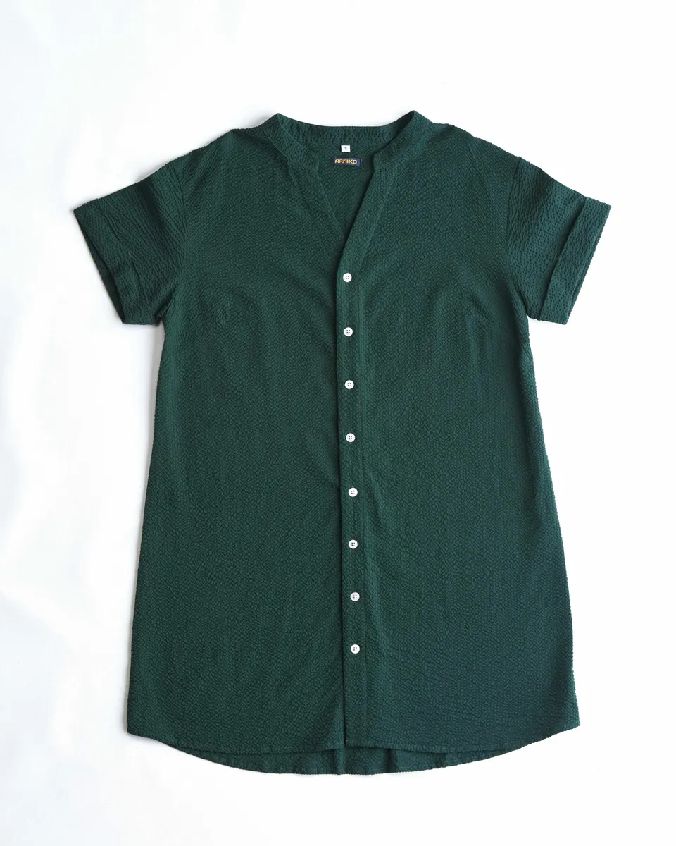 arniko-jo-green-seersucker-kleid-bio-baumwolle image 1