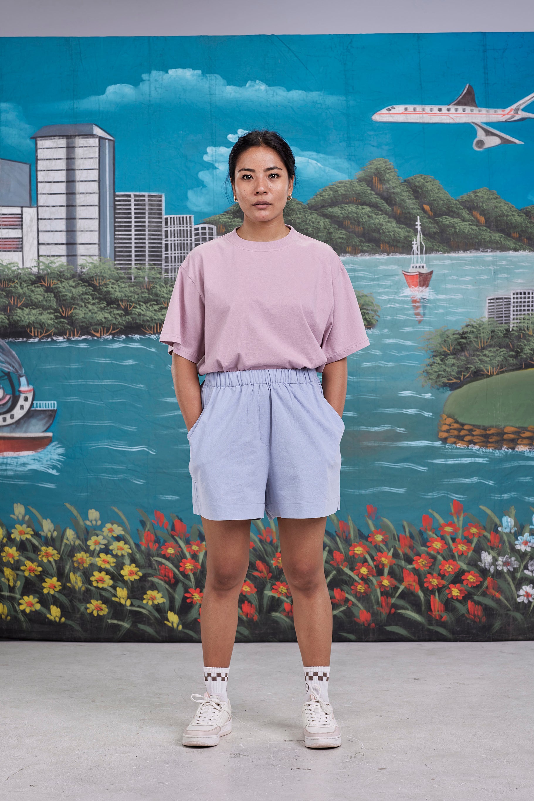 arniko-lisa-t-shirt-old-rose-baumwollshirt-damen image 3