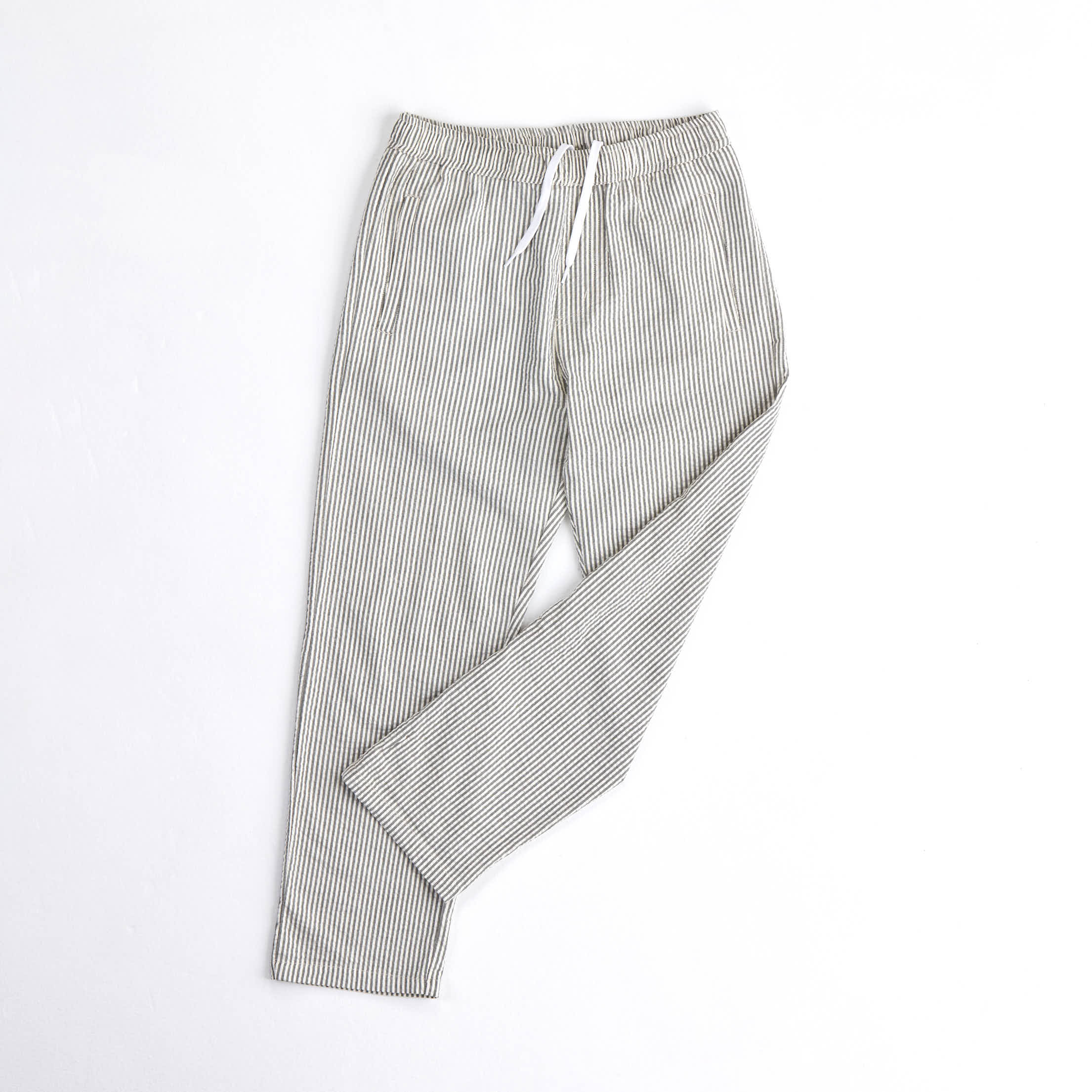arniko-nigen-hose-damen-gr-n-wei-seersucker-bio-baumwolle image 1