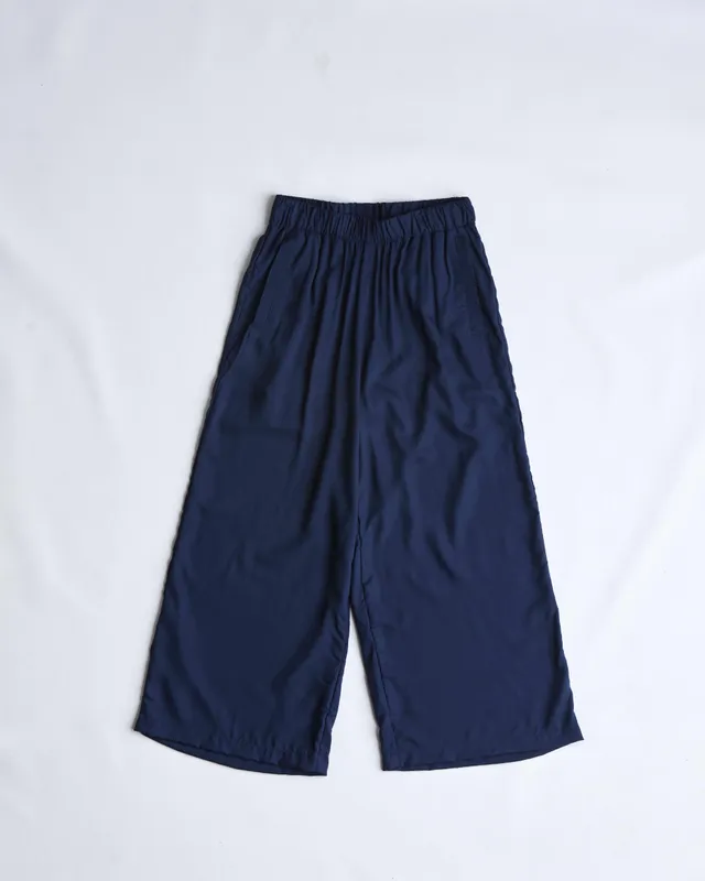arniko-salome-pants-navy-stoffhose-rayon-weit image 1