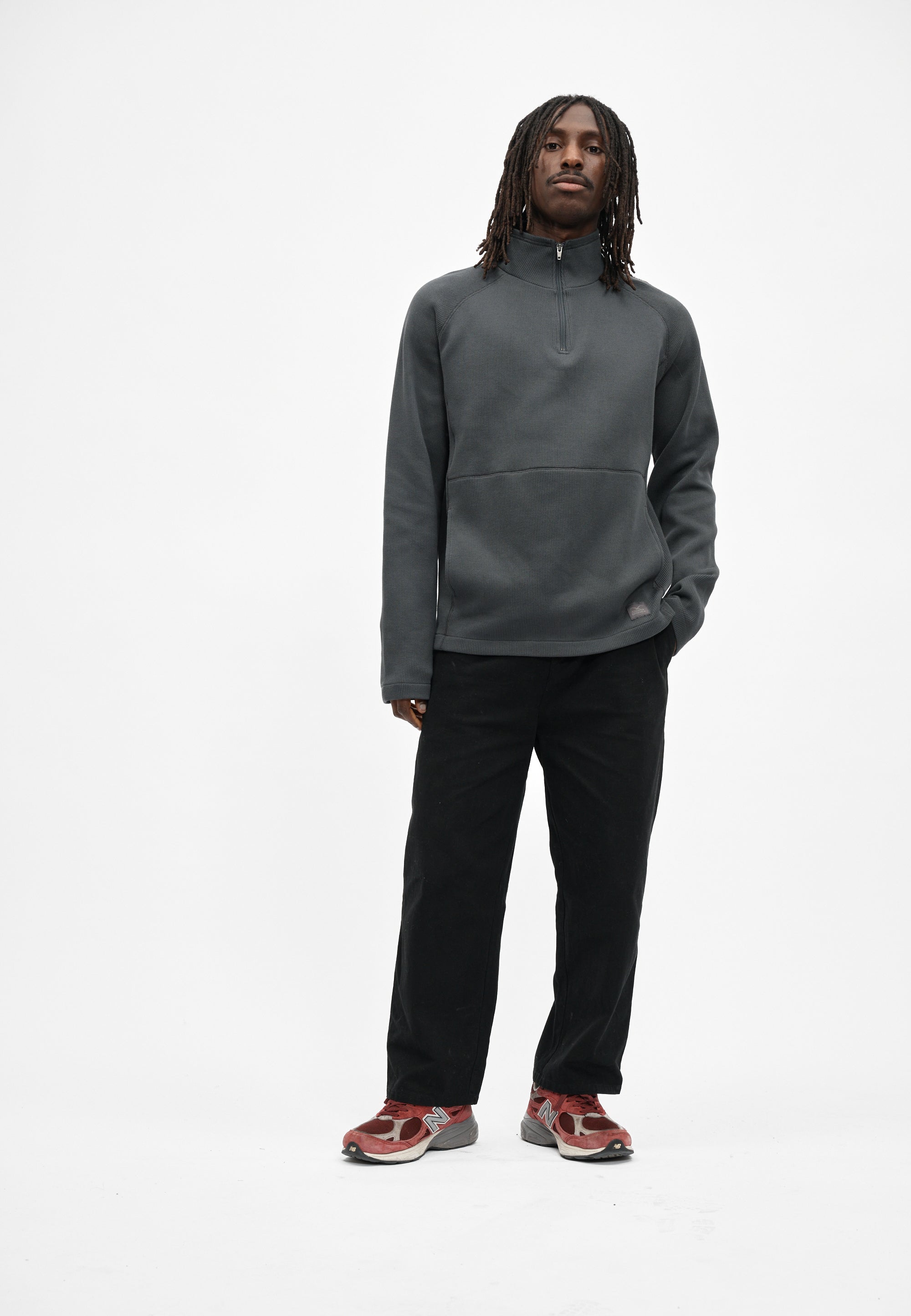 cleptomanicx-double-trainer-halfzip-biobaumwolle image 2