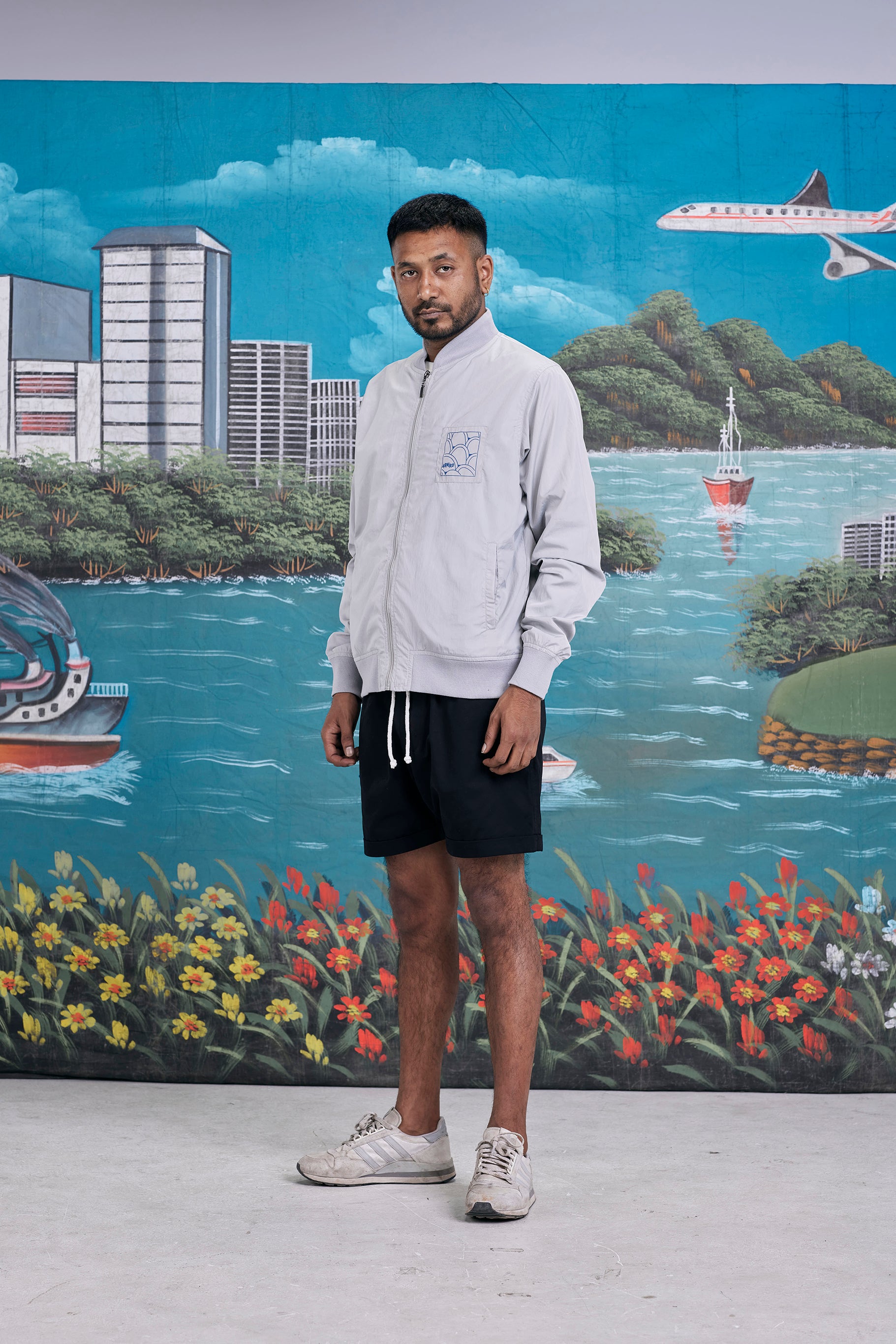 arniko-shorts-rishi-black-twill-shorts-bio-baumwolle image 2