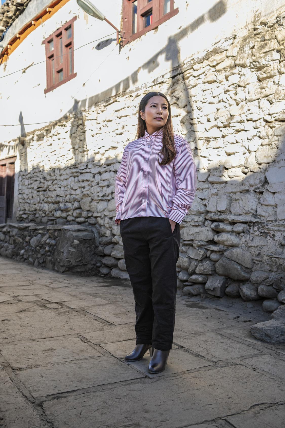 arniko-joesy-shirt-damen-rot-wei-streifen-popeline-hemd image 6