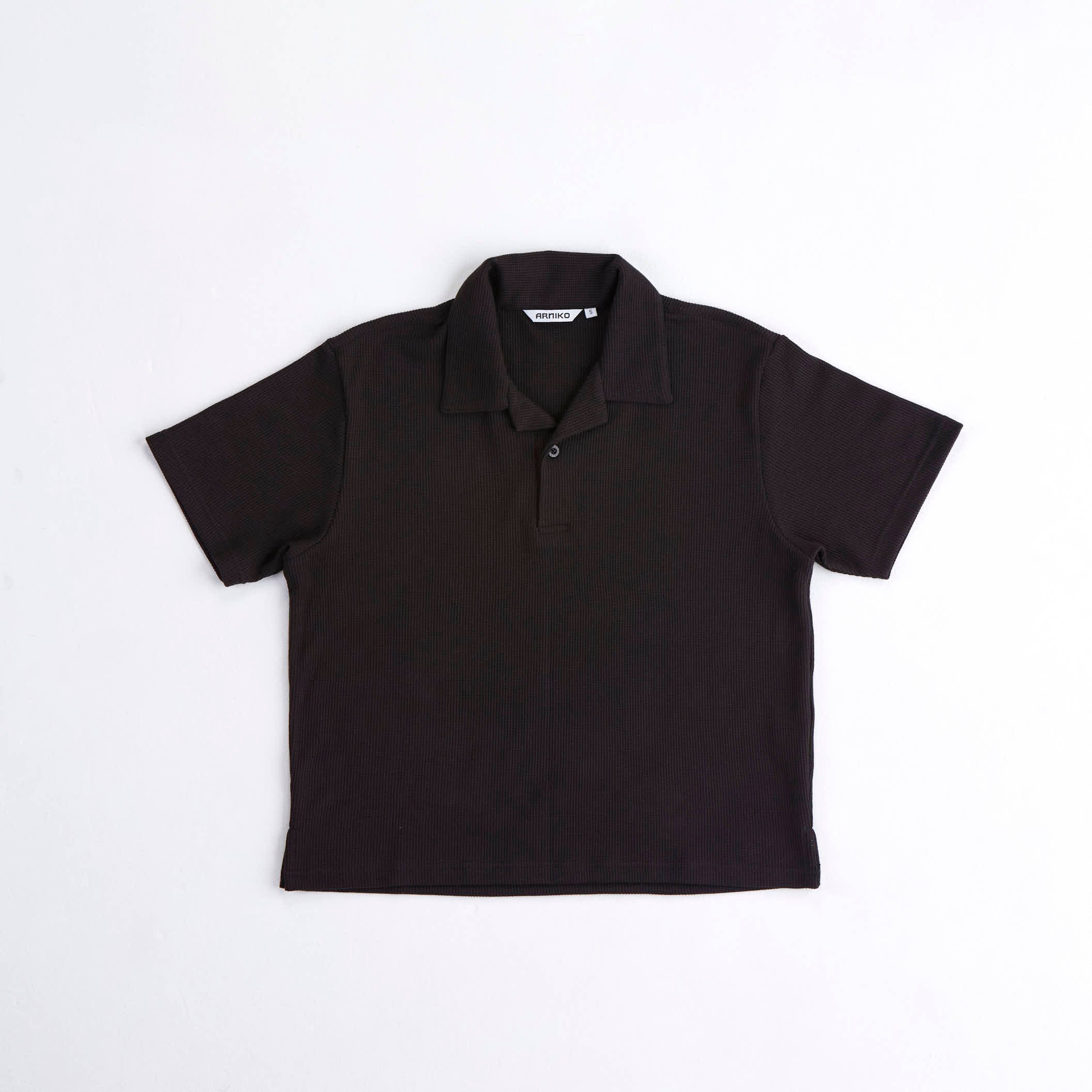arniko-shirts-polo-cricket-cropped-poloshirt-schwarz image 1