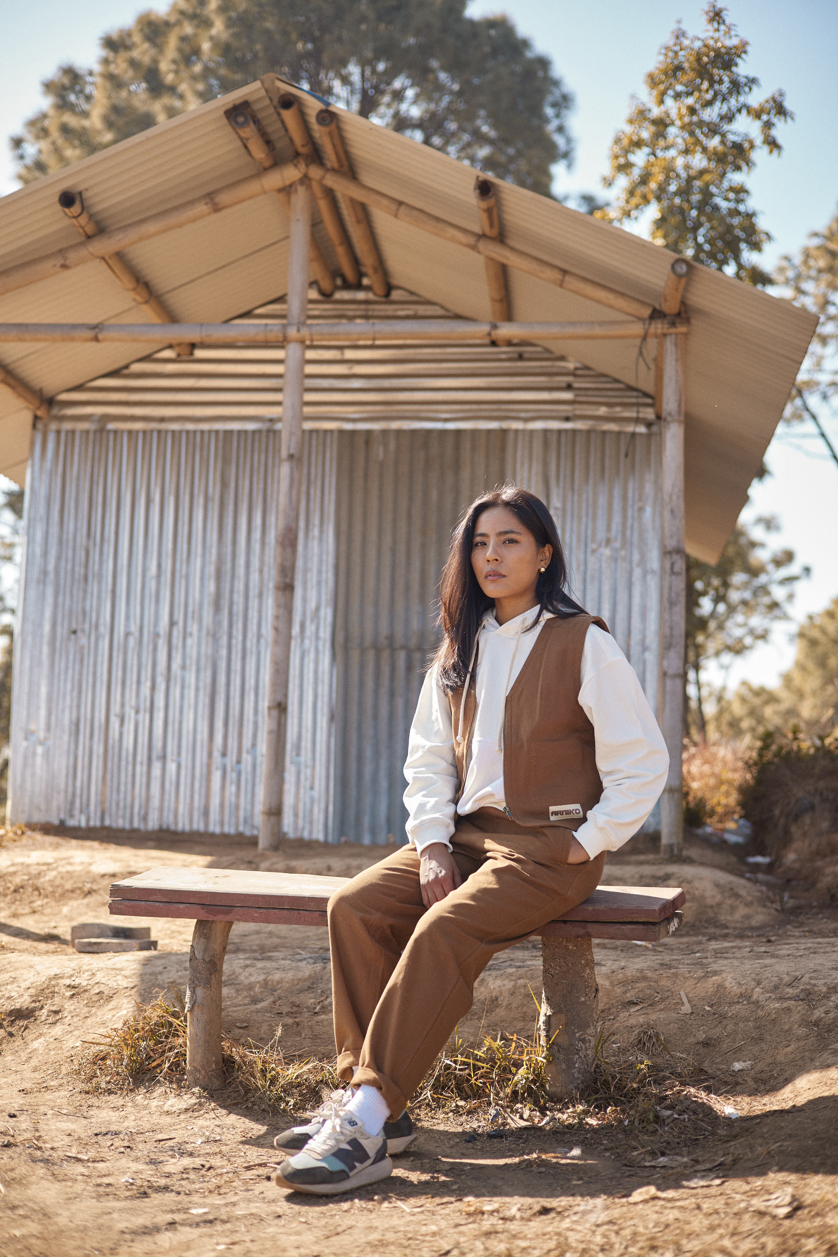 arniko-jackets-zip-vest-nuru-tawny-canvas-weste-damen image 5