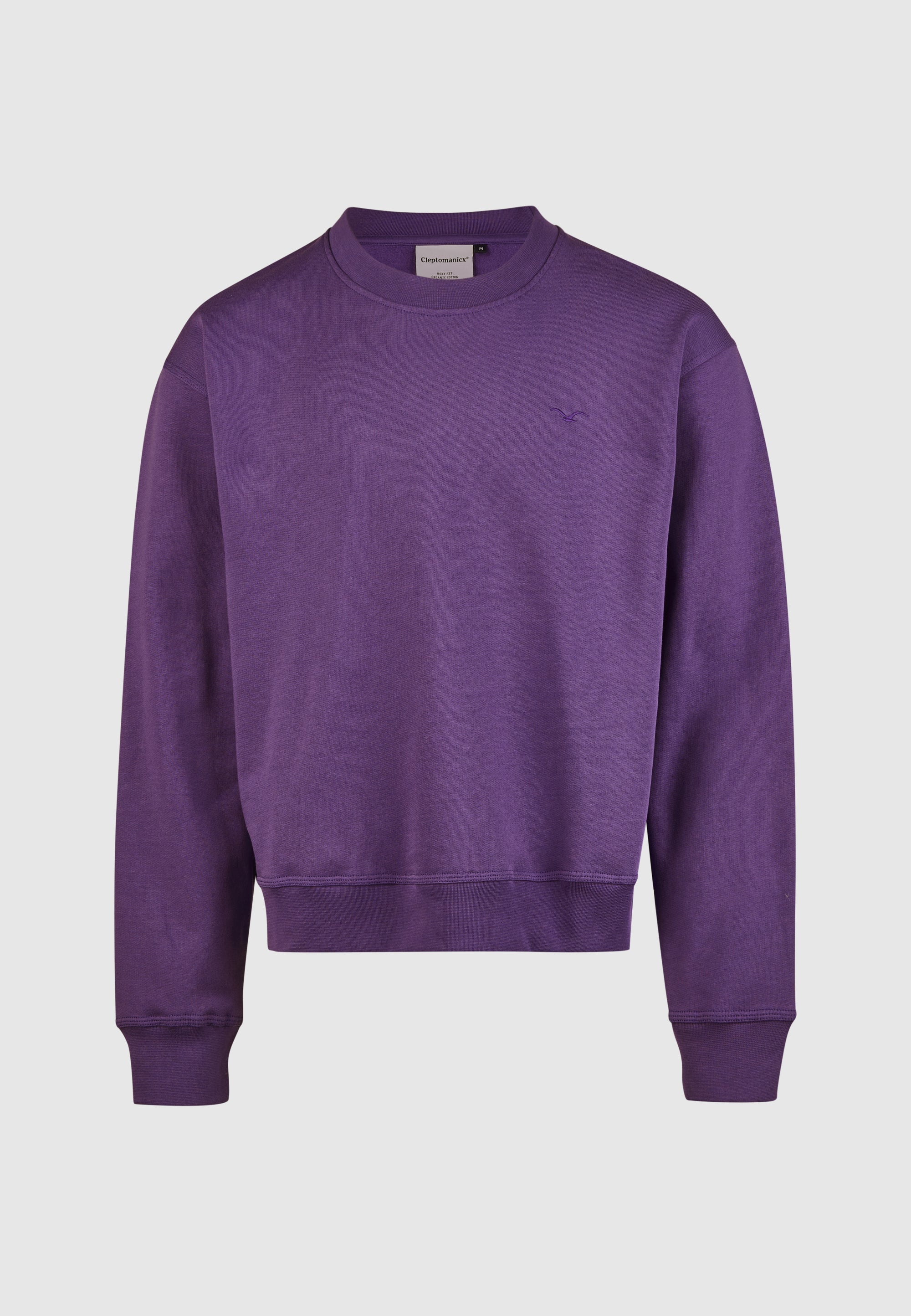 cleptomanicx-ligull-boxy-crop-crewneck-sweatshirt image 1