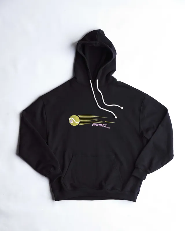 arniko-club-hoodie-black-kapuzenpullover-bio-baumwolle image 1