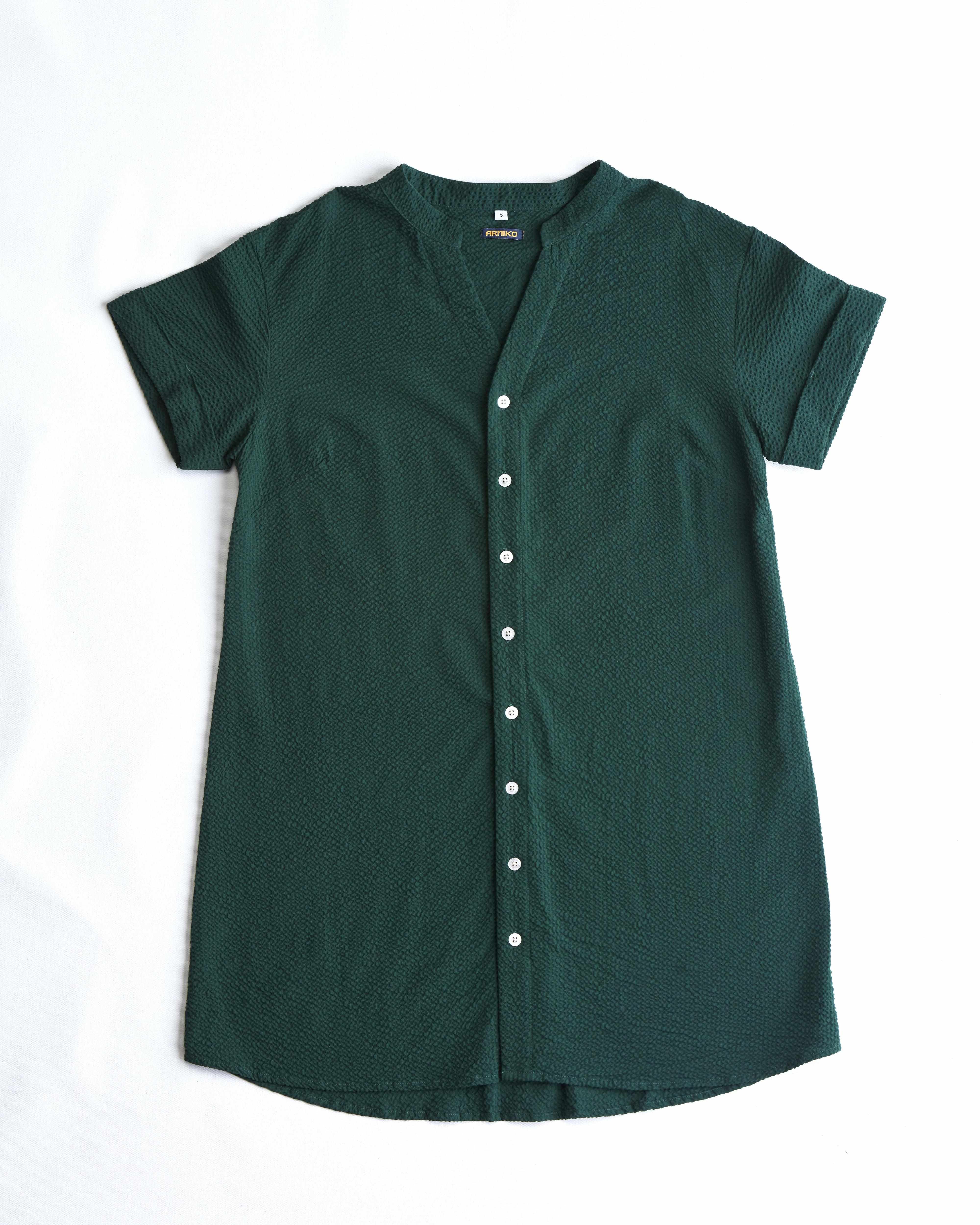 arniko-jo-green-seersucker-kleid-bio-baumwolle image 1