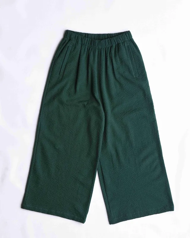 arniko-salome-hose-green-seersucker-damen-bio-baumwolle image 1