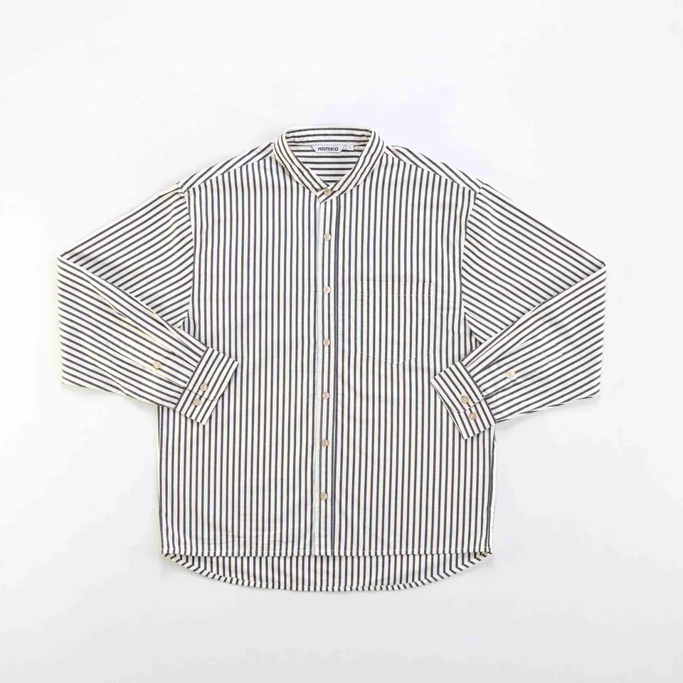 arniko-lolo-black-white-stripes-hemd-bio-baumwolle image 1