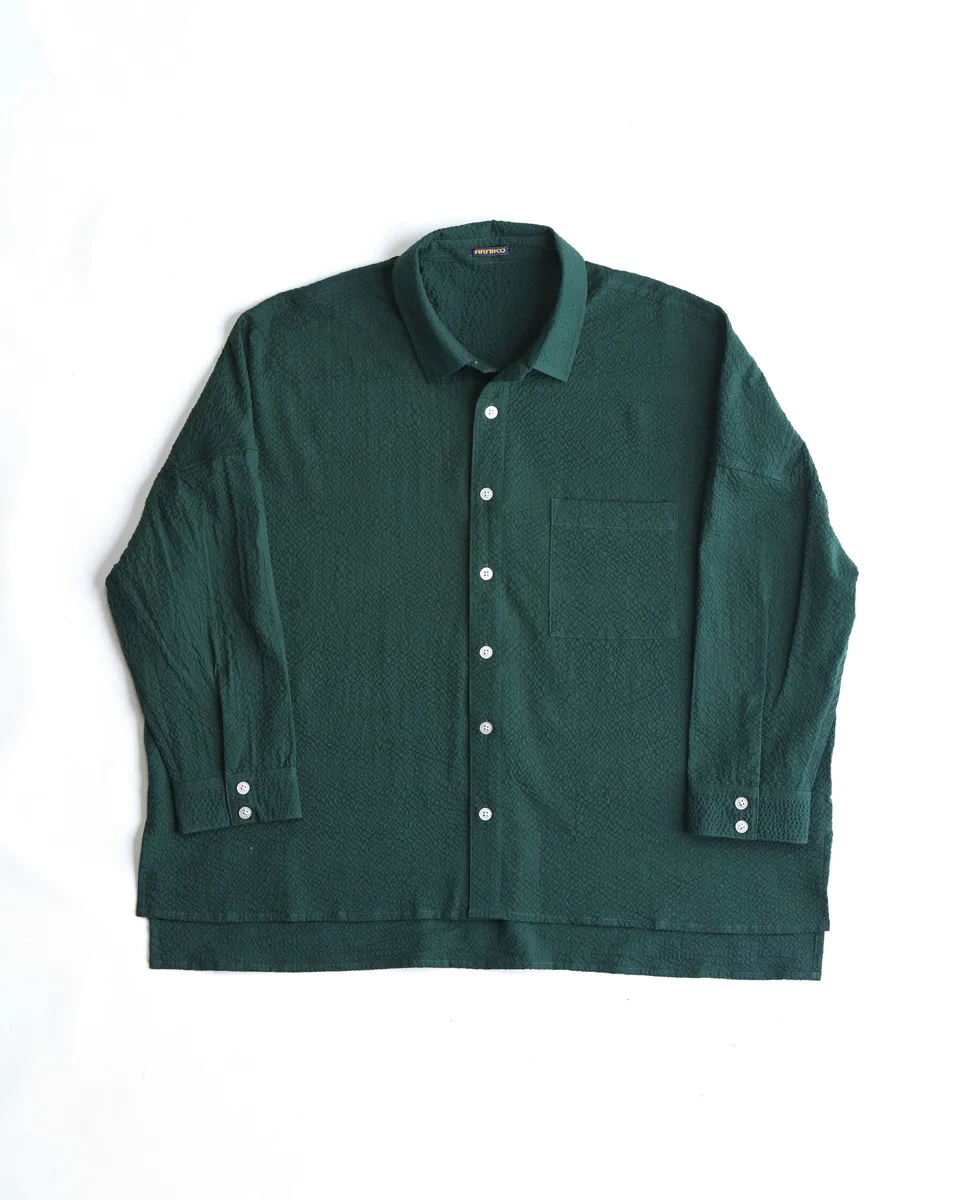 arniko-tahira-hemd-gr-n-seersucker-oversize image 1