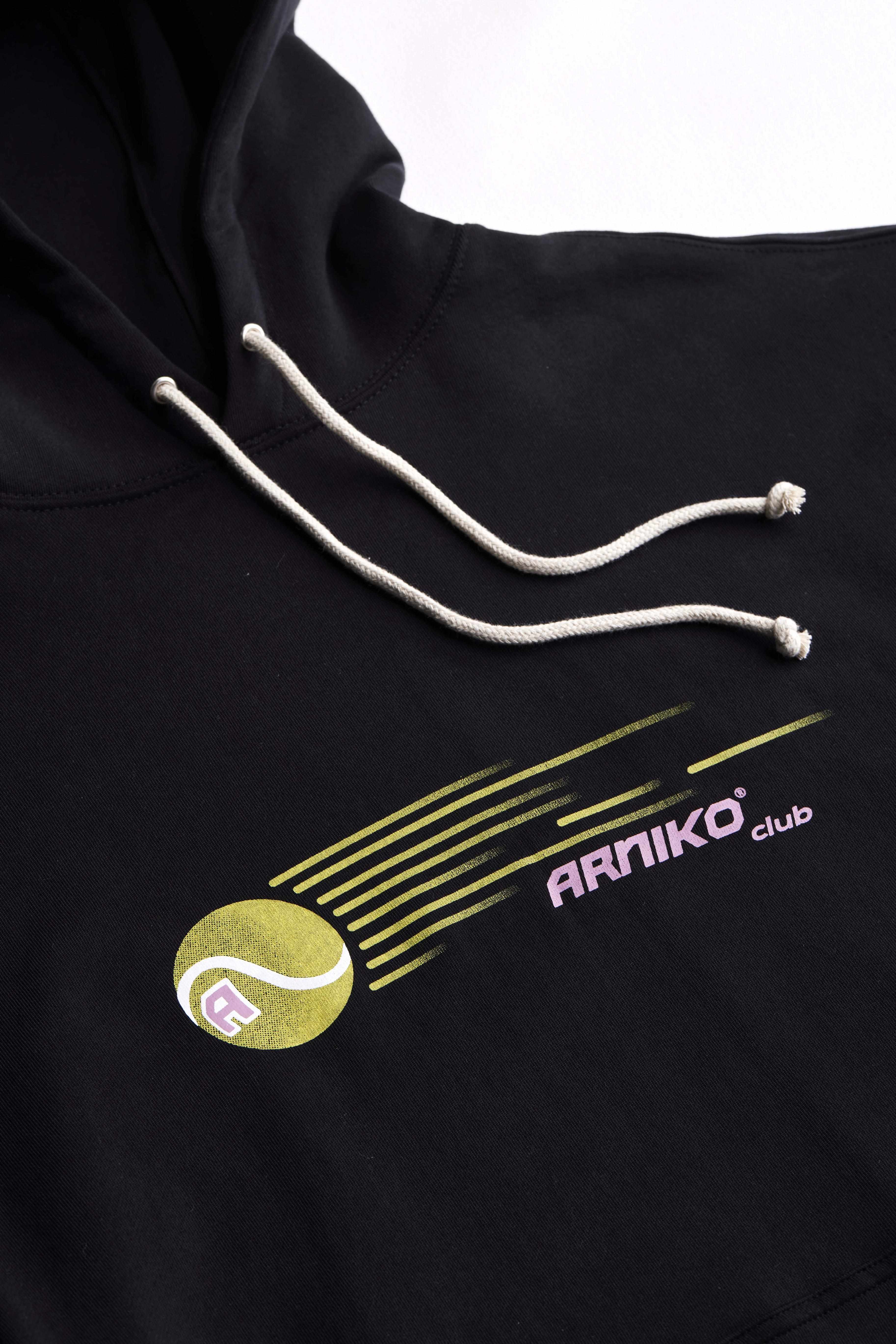 arniko-club-hoodie-black-kapuzenpullover-bio-baumwolle image 2