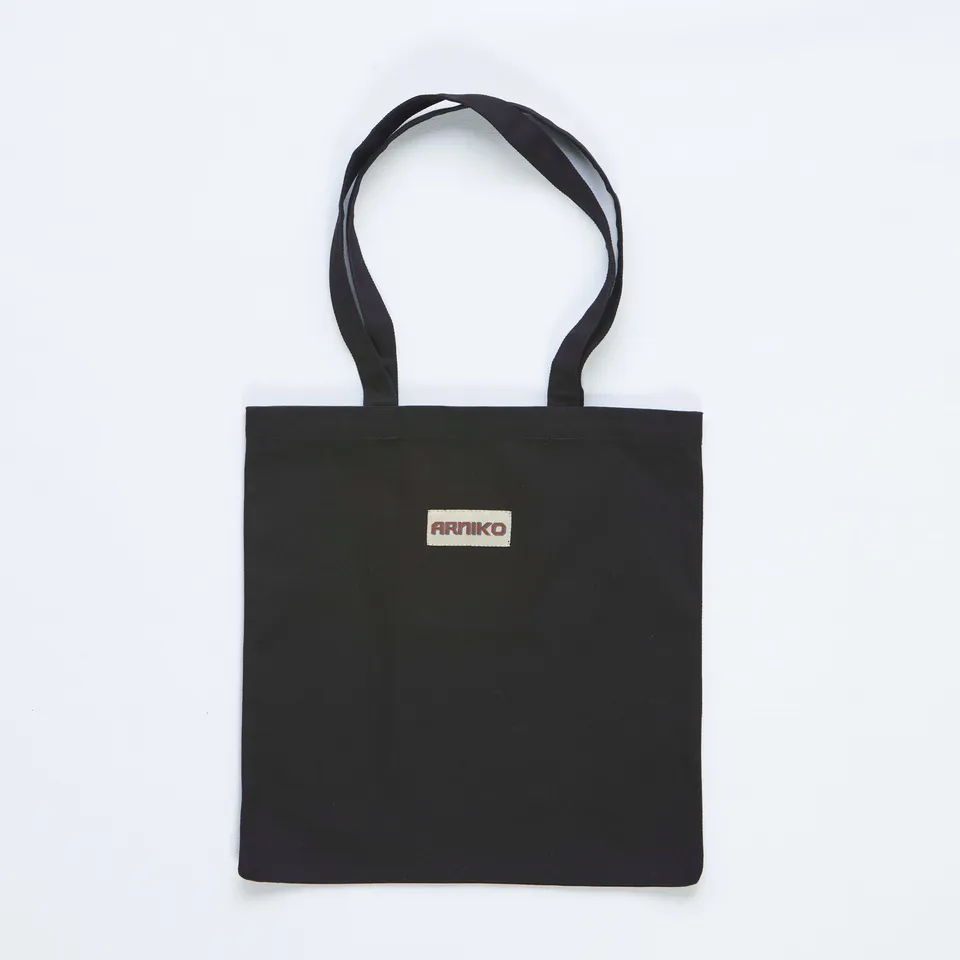 arniko-bags-tote-bag-black-canvas-stofftasche-bio-canvas image 1