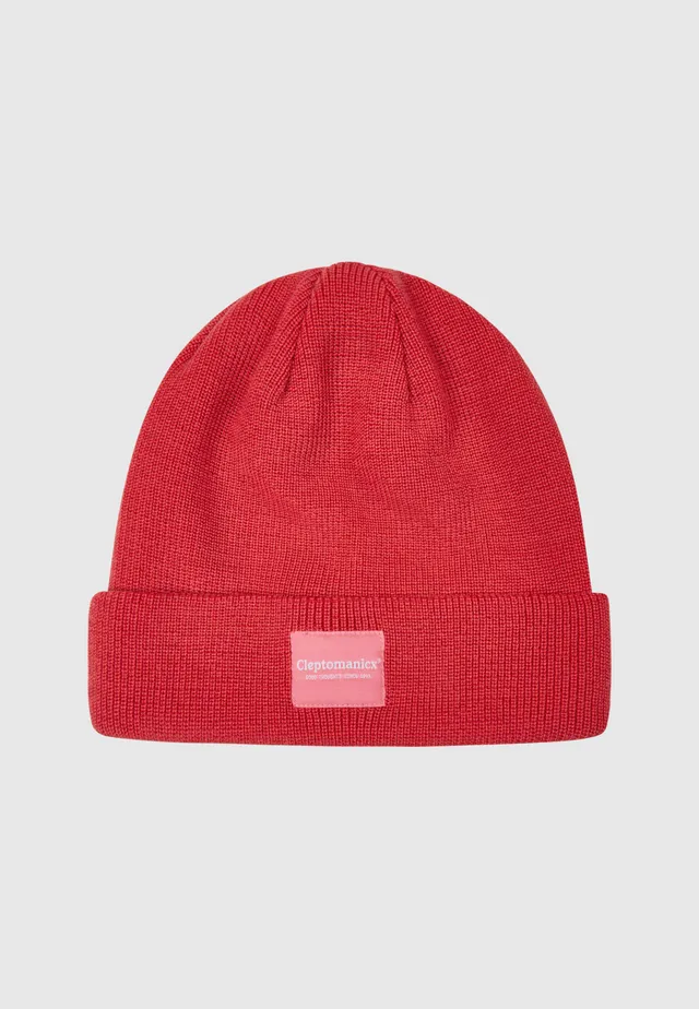 cleptomanicx-mono-color-beanie-m-tze-os-woll-mix-patch image 1