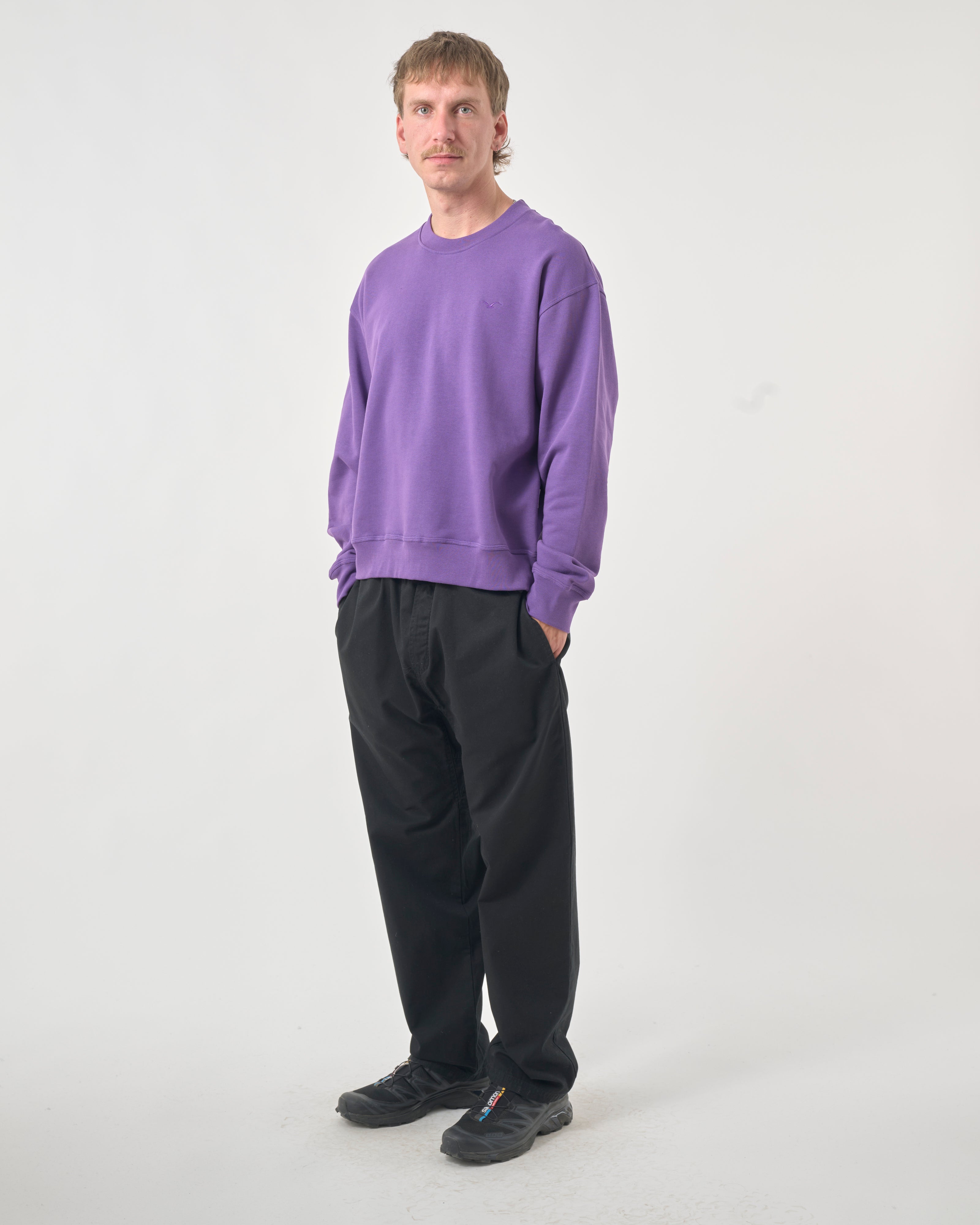 cleptomanicx-ligull-boxy-crop-crewneck-sweatshirt image 2