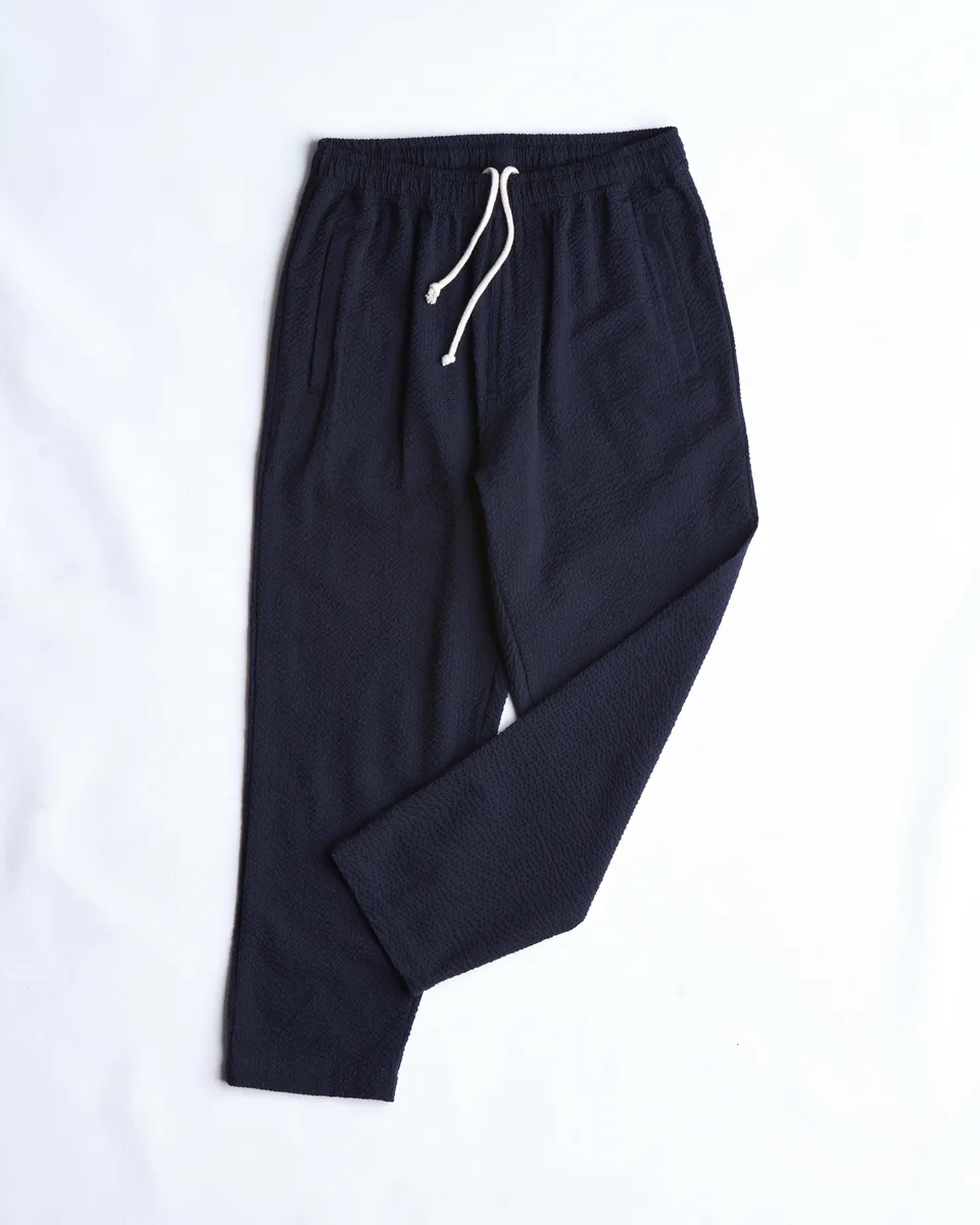 arniko-nigen-navy-seersucker-hose-bio-baumwolle image 1