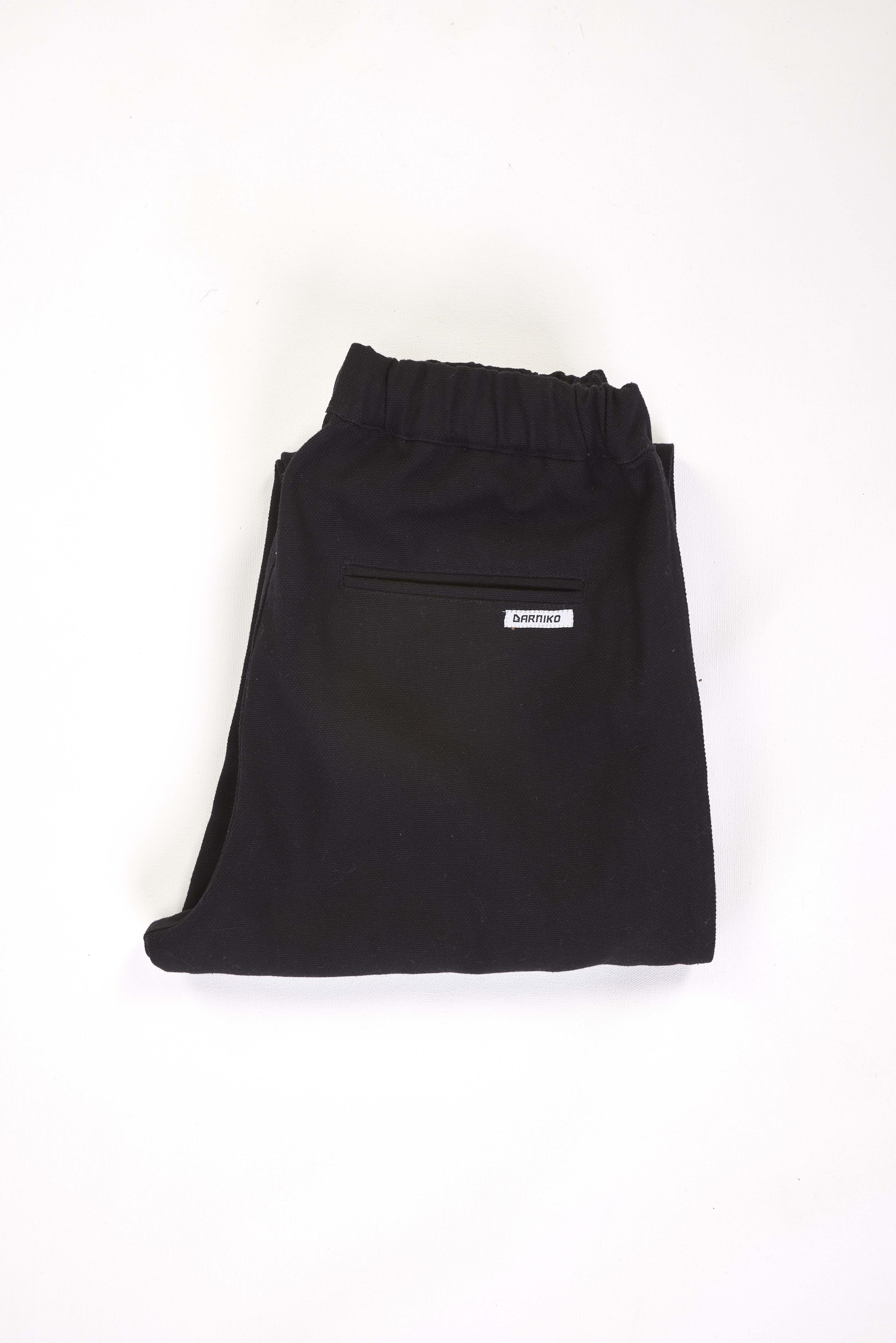 arniko-nigen-hose-black-canvas-regular-bio-baumwolle image 1