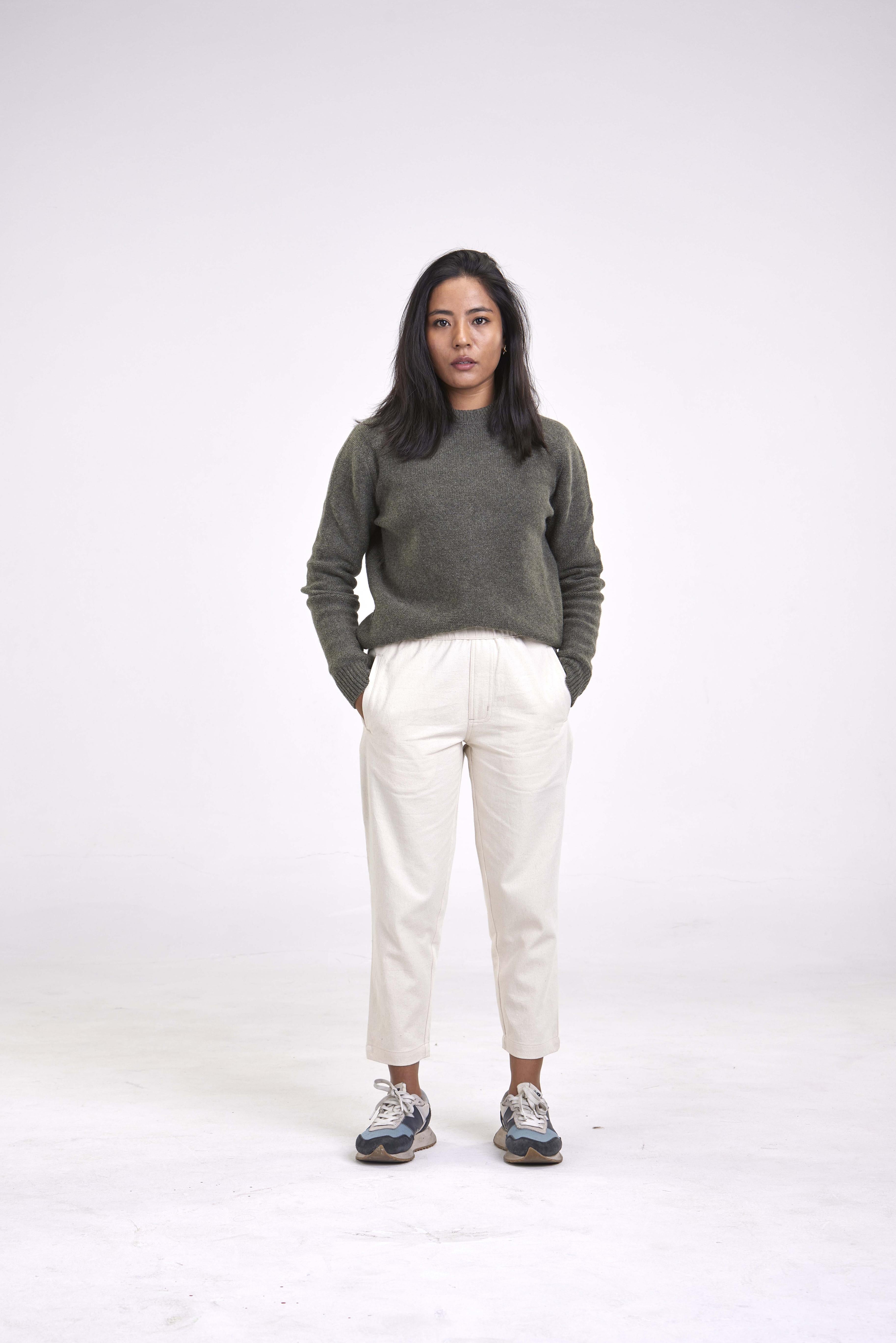 arniko-pravin-strickpullover-moosgr-n-merino-kaschmir-unisex image 4