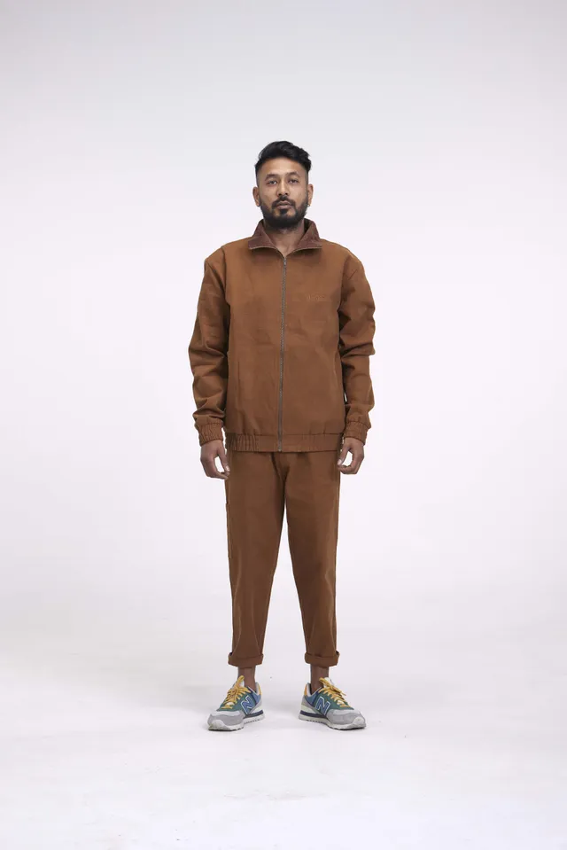 arniko-bheda-jacke-tawny-canvas-ohne-patch-bio-baumwolle image 1
