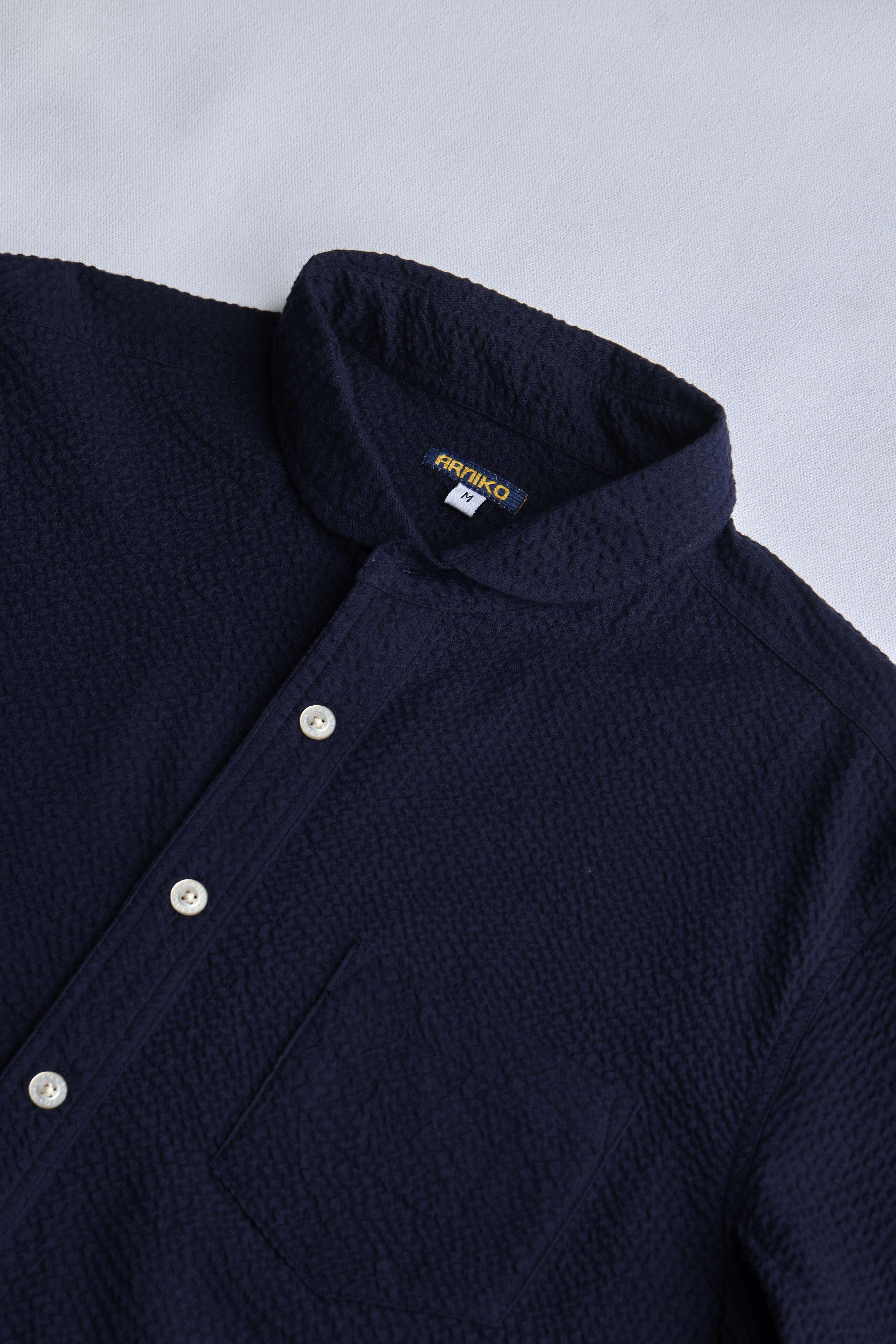 arniko-shirts-shirt-durga-navy-seersucker-hemd-bio image 2