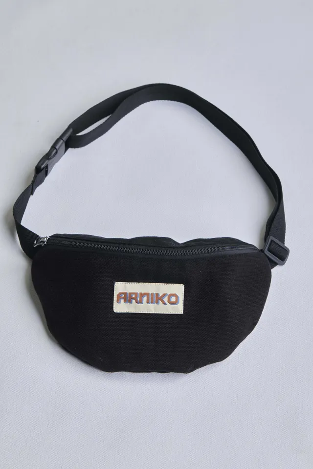 arniko-fanny-pack-bauchtasche-schwarz-canvas-bio image 1