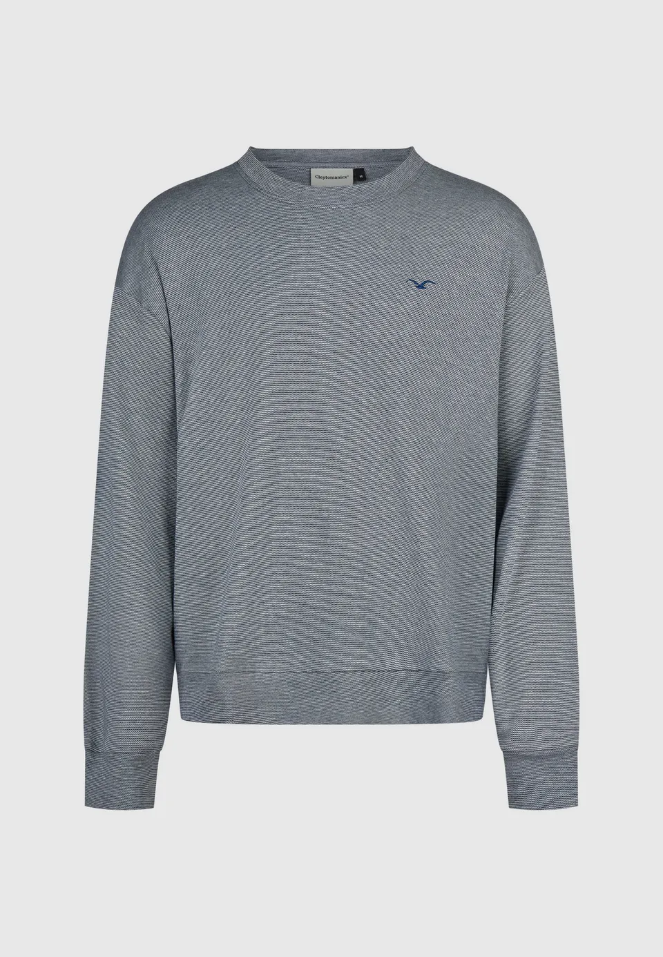 cleptomanicx-ligull-mini-stripe-boxy-crewneck-sweatshirt image 1