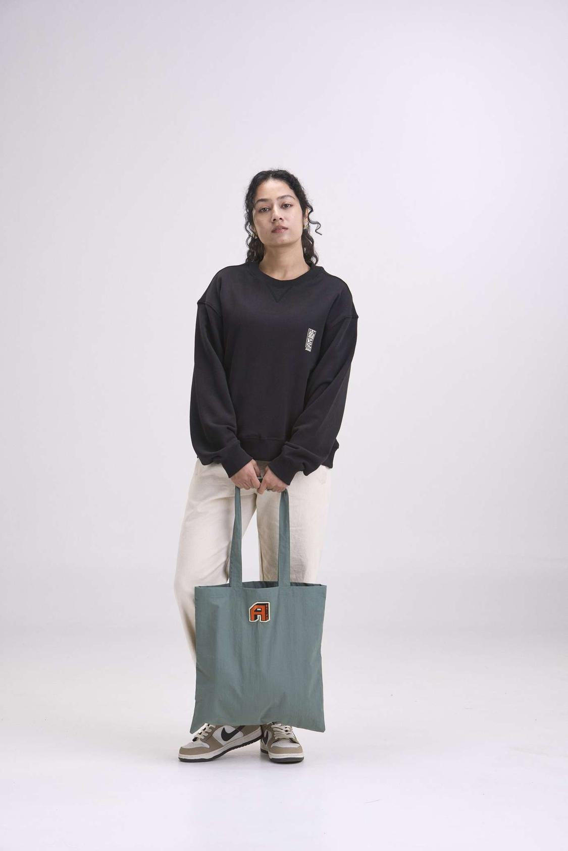 arniko-tote-bag-a-sky-mint-nylon-shopper image 2