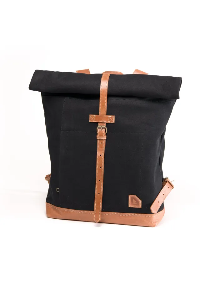 arniko-roll-up-rucksack-schwarz-laptop-15-zoll-canvas image 1