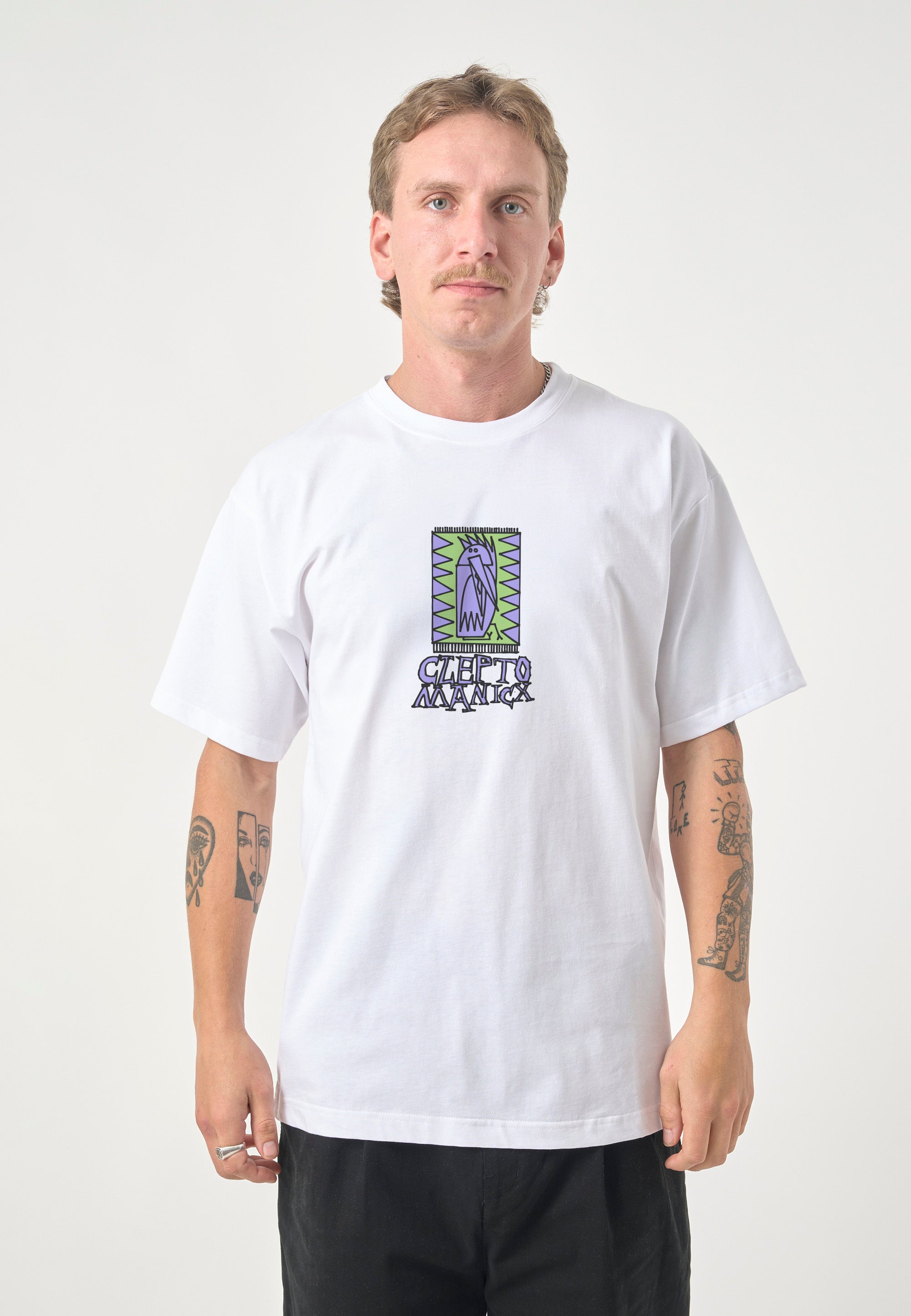 cleptomanicx-hello-classic-tee-t-shirt-biobaumwolle-brustprint image 2