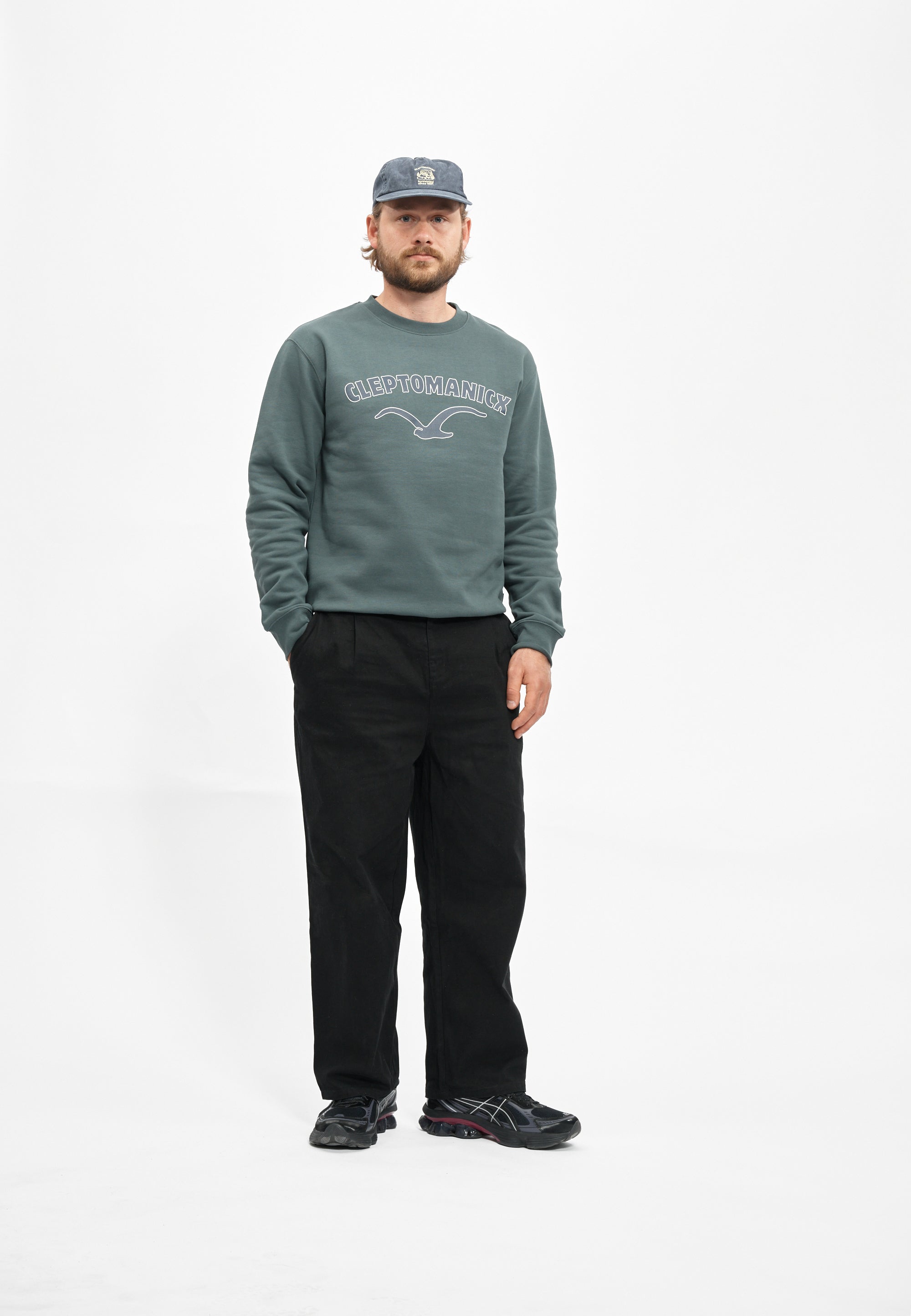 cleptomanicx-college-type-crewneck-sweatshirt-bio-print image 2