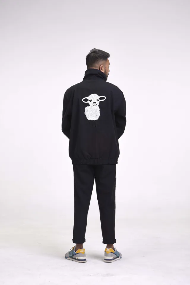 arniko-bheda-black-canvas-jacke-schwarz-bio-baumwolle image 1