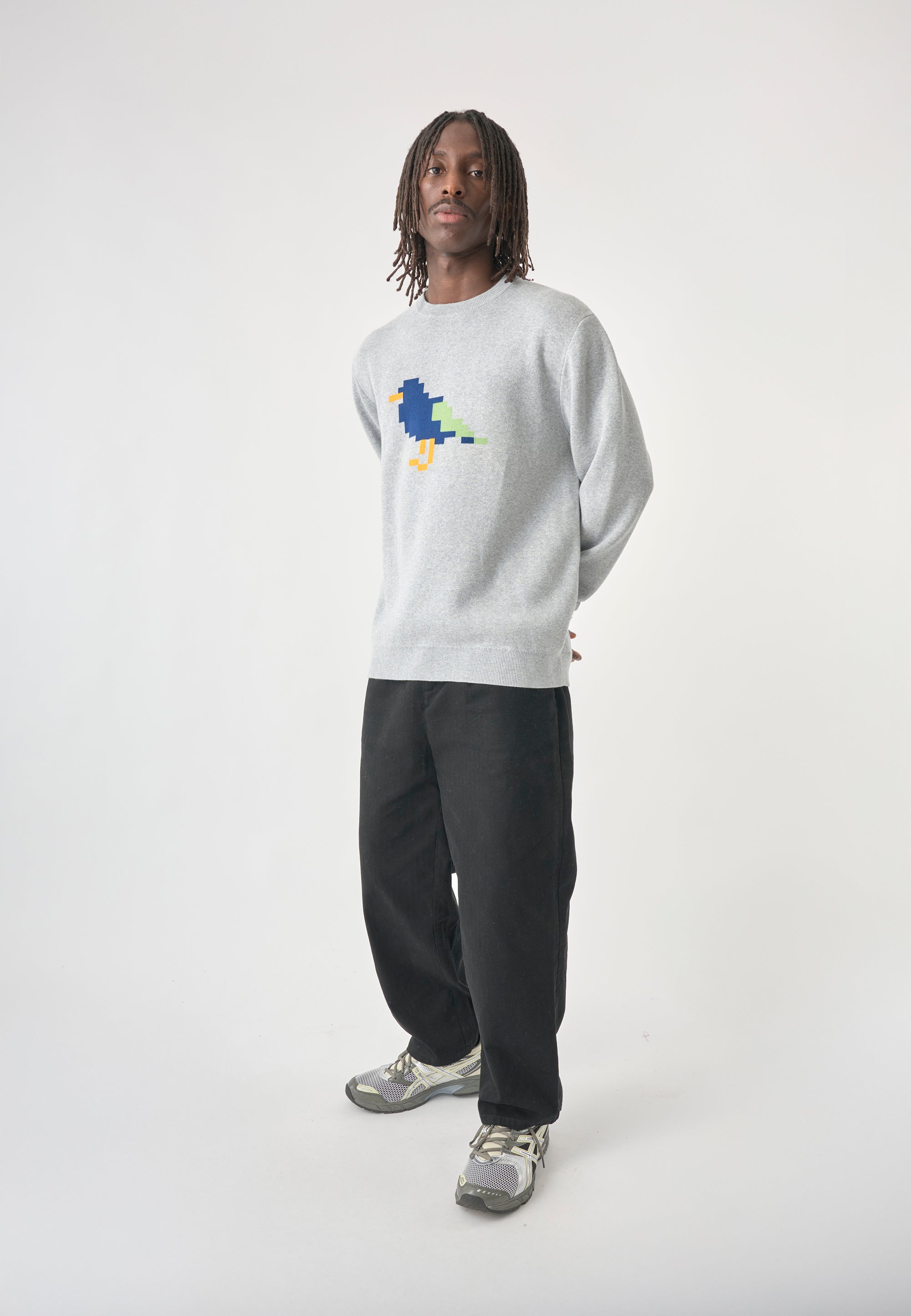cleptomanicx-pixel-gull-crewneck-strickpullover-bio-gr-m image 3