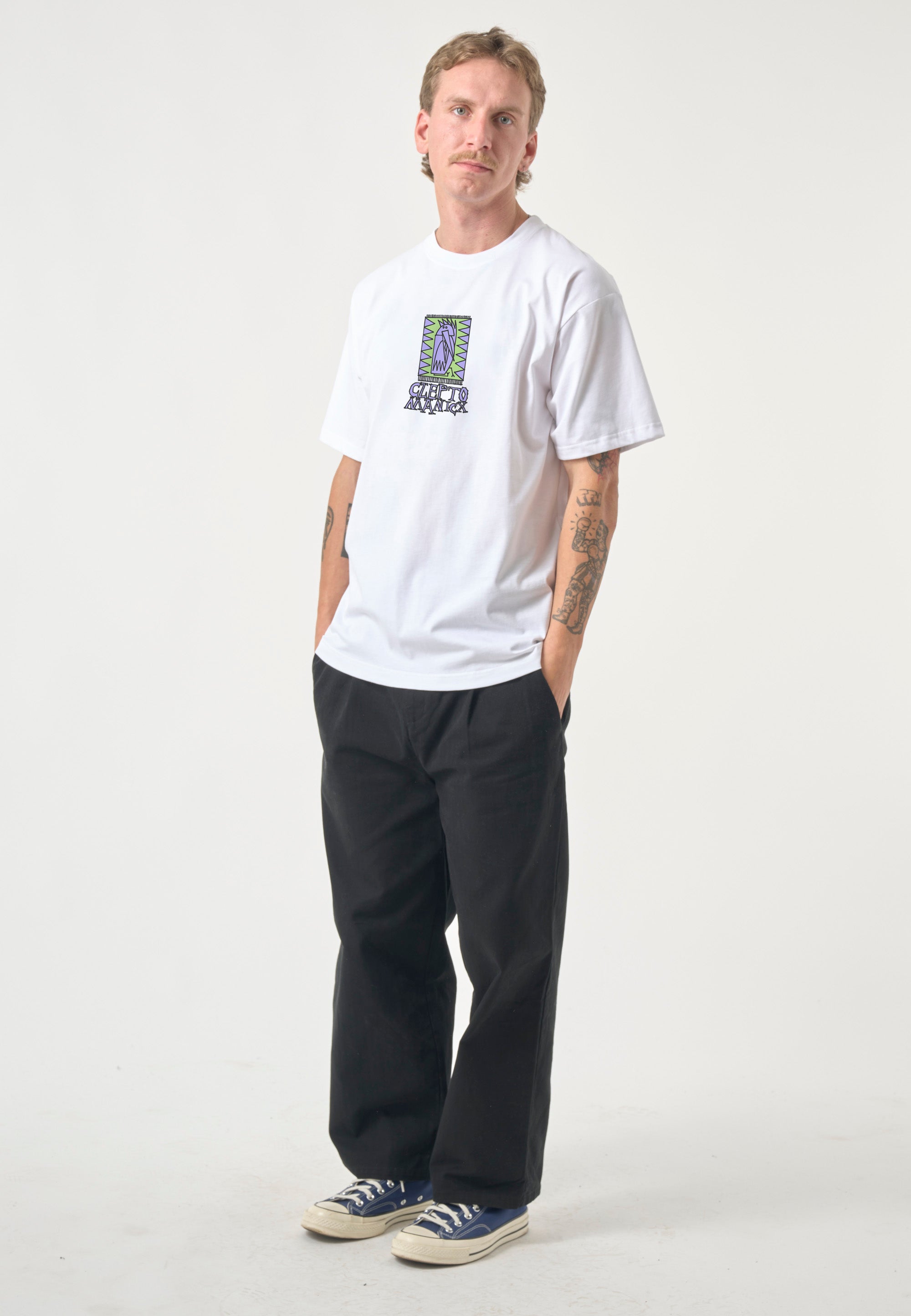 cleptomanicx-hello-classic-tee-t-shirt-biobaumwolle-brustprint image 3