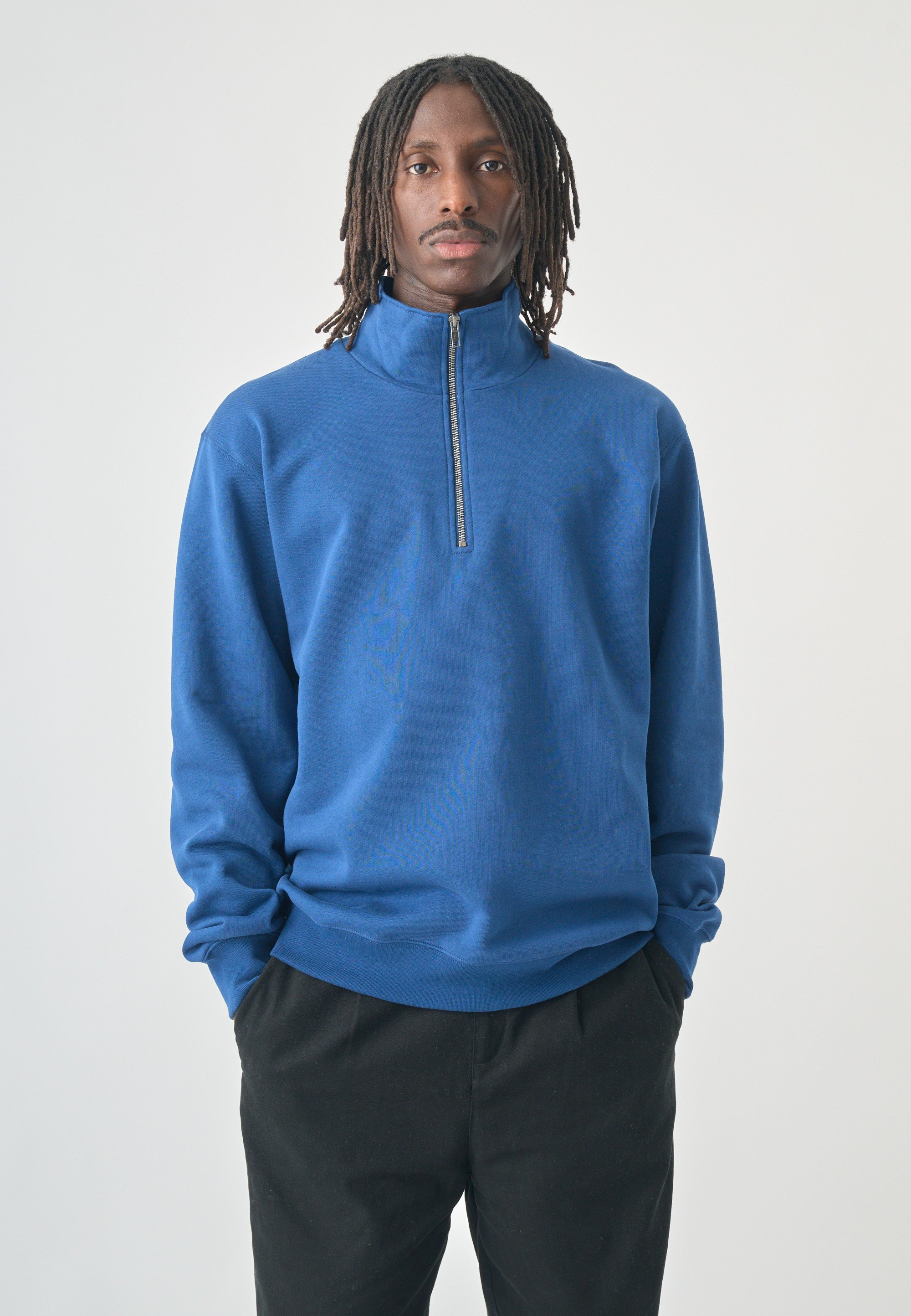 cleptomanicx-ligull-classic-quarter-zip-sweatshirt-troyer-bio-baumwolle image 2