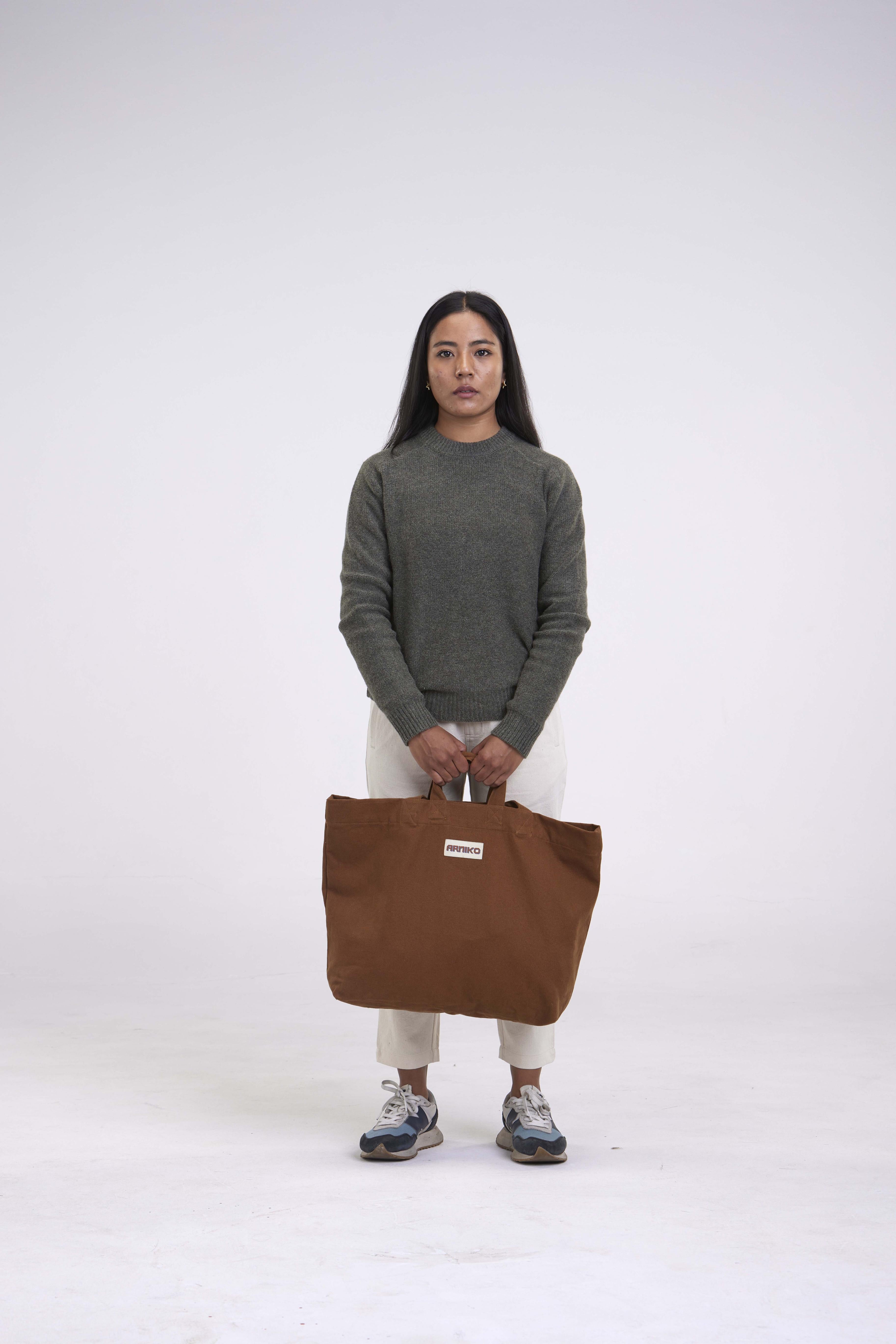 arniko-carrier-tawny-tasche-canvas-bio-baumwolle-shopper image 2