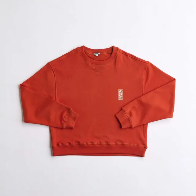 arniko-mustang-sweater-cropped-orange-damen-bio-print image 1