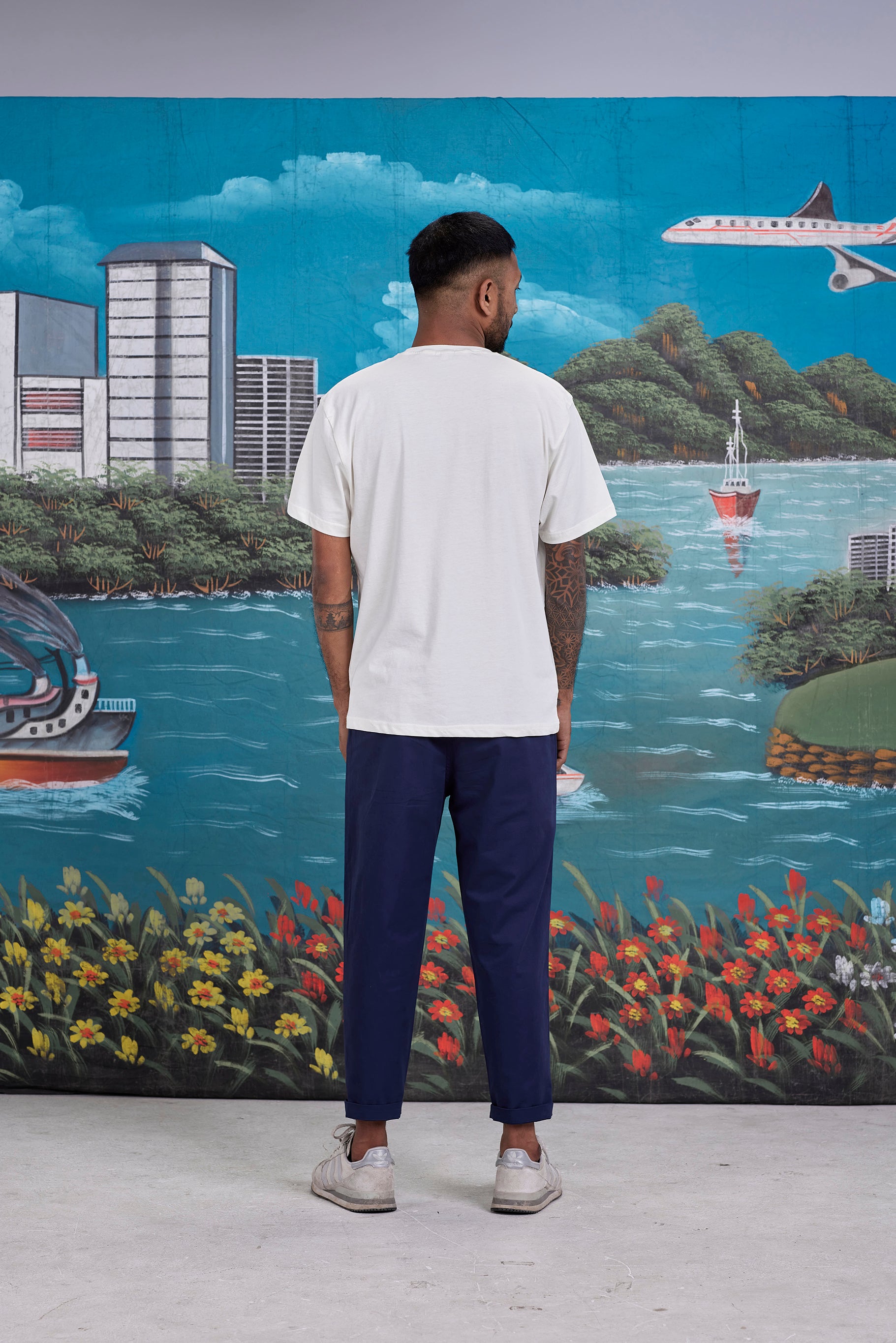 arniko-nigen-navy-hose-baumwolle-unisex-navy image 3
