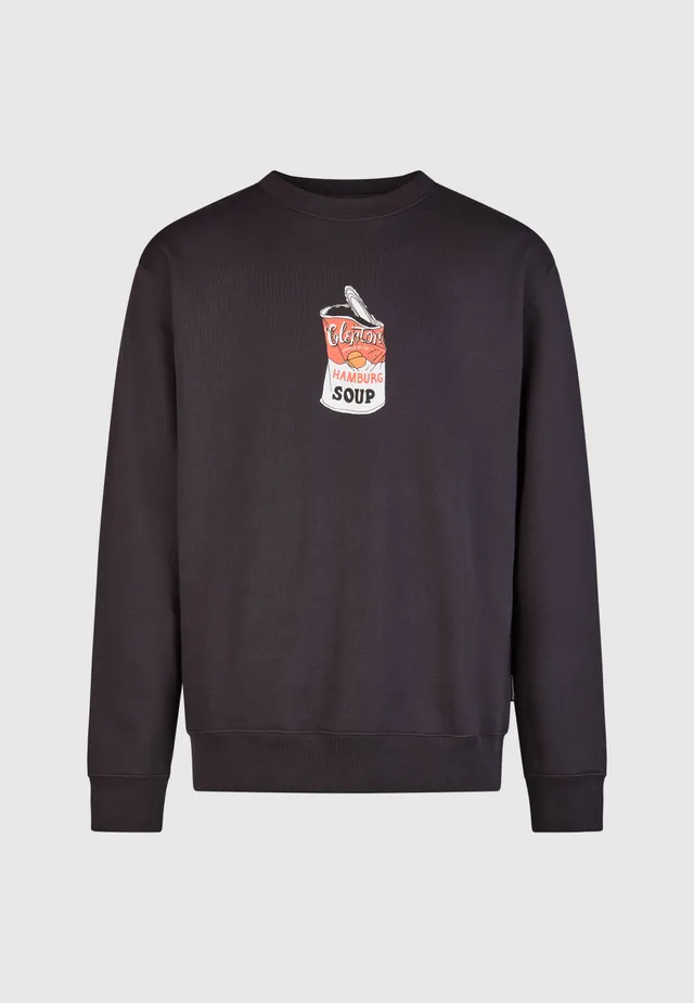 cleptomanicx-hamburg-soup-crewneck-sweatshirt-biobaumwolle image 1