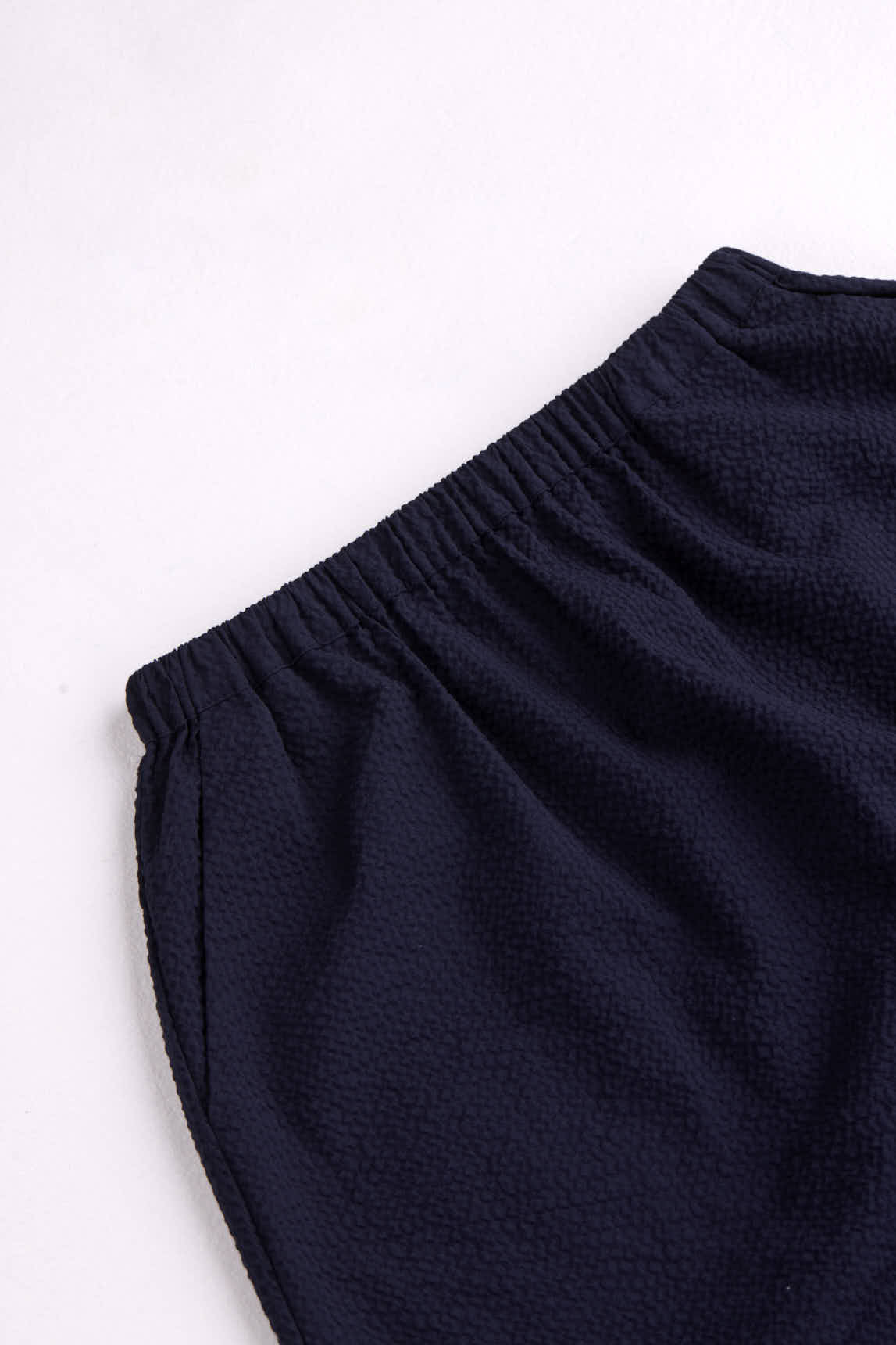 arniko-skirts-valerie-navy-seersucker-rock-damen-bio-baumwolle image 2