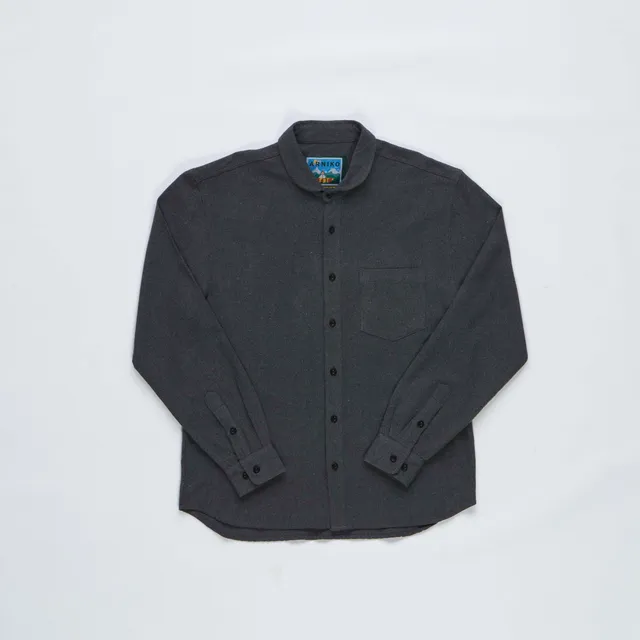arniko-shirts-durga-hemd-black-melange-flanell-bio image 1