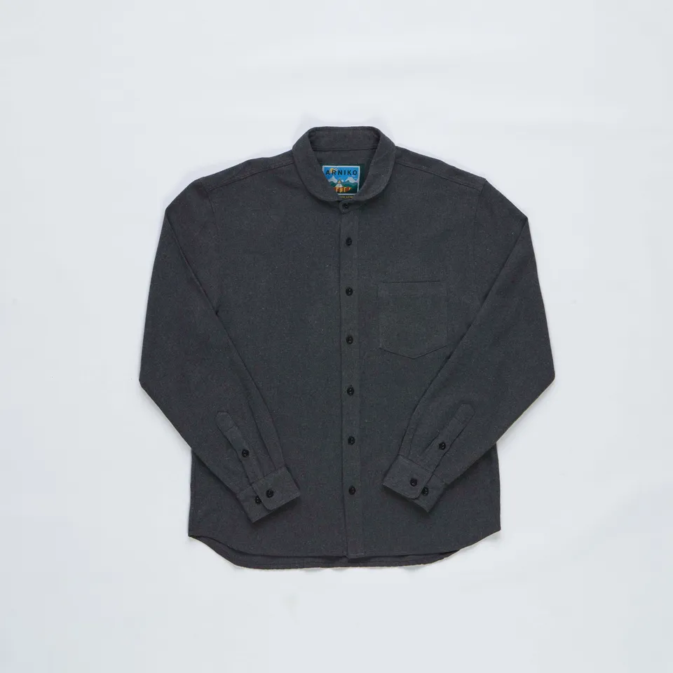 arniko-shirts-durga-hemd-black-melange-flanell-bio image 1