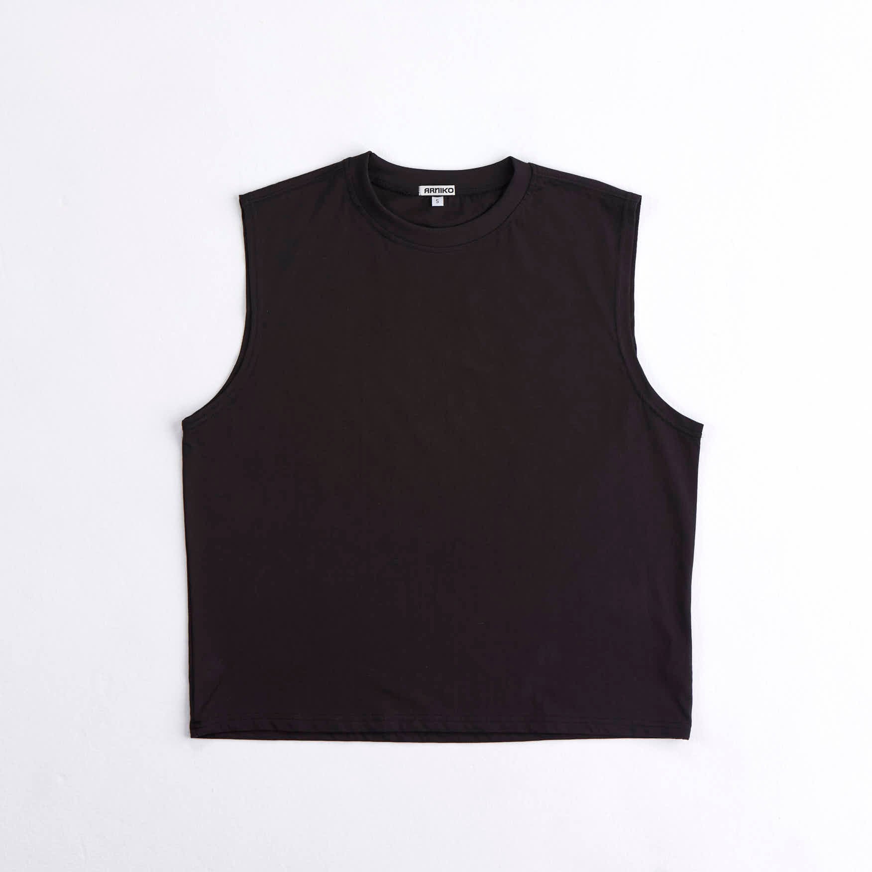 arniko-lisa-tank-top-damen-schwarz-bio-baumwolle-basic image 1