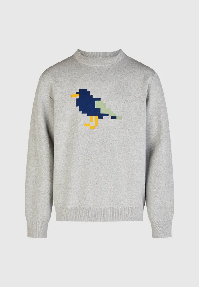 cleptomanicx-pixel-gull-crewneck-strickpullover-bio-gr-m image 1